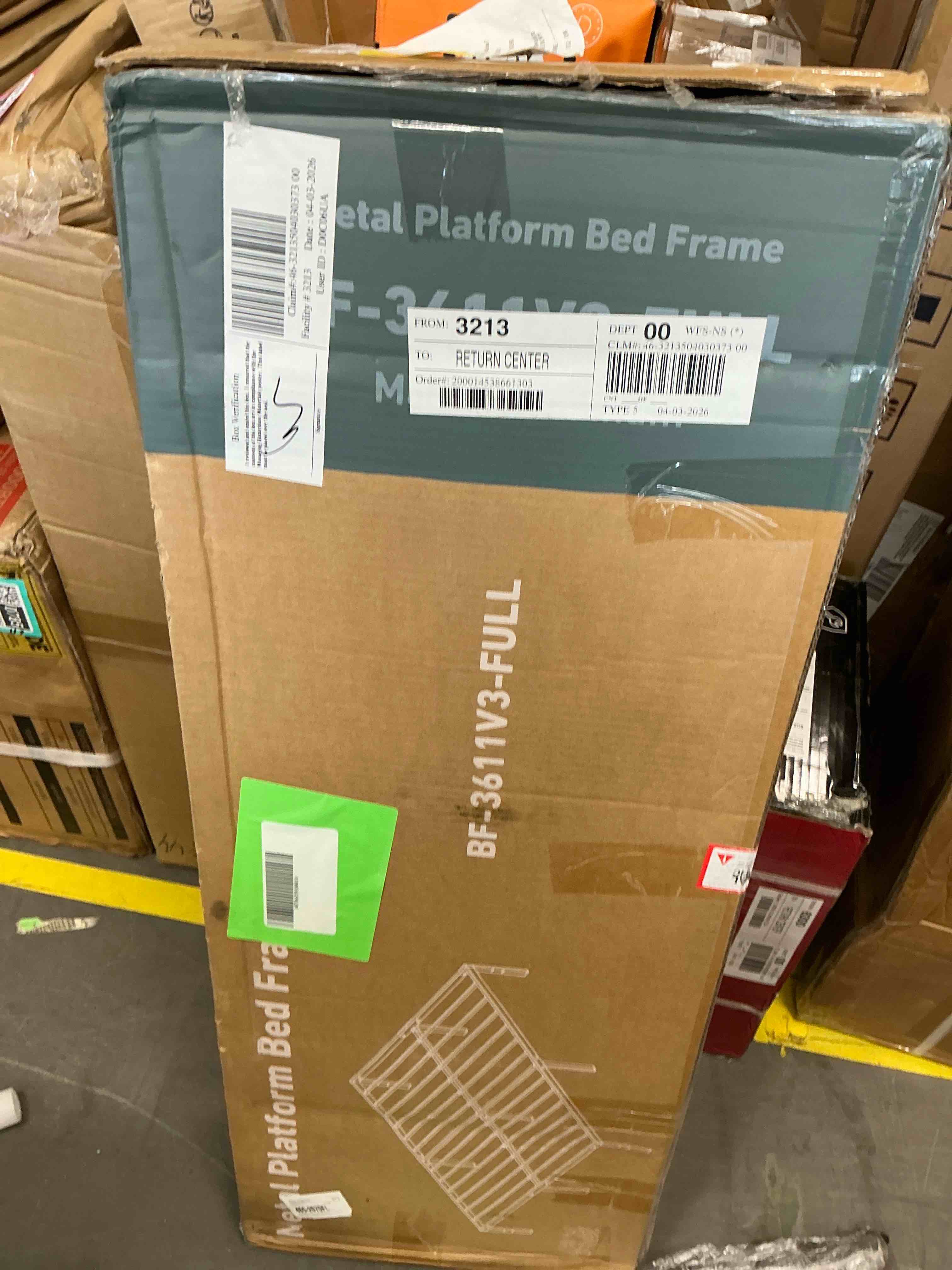 Condition photo showing New/Like New for edx 14 inches king bed frame, heavy duty metal platform with storage space under frame, no box spring needed king size bed frame, black