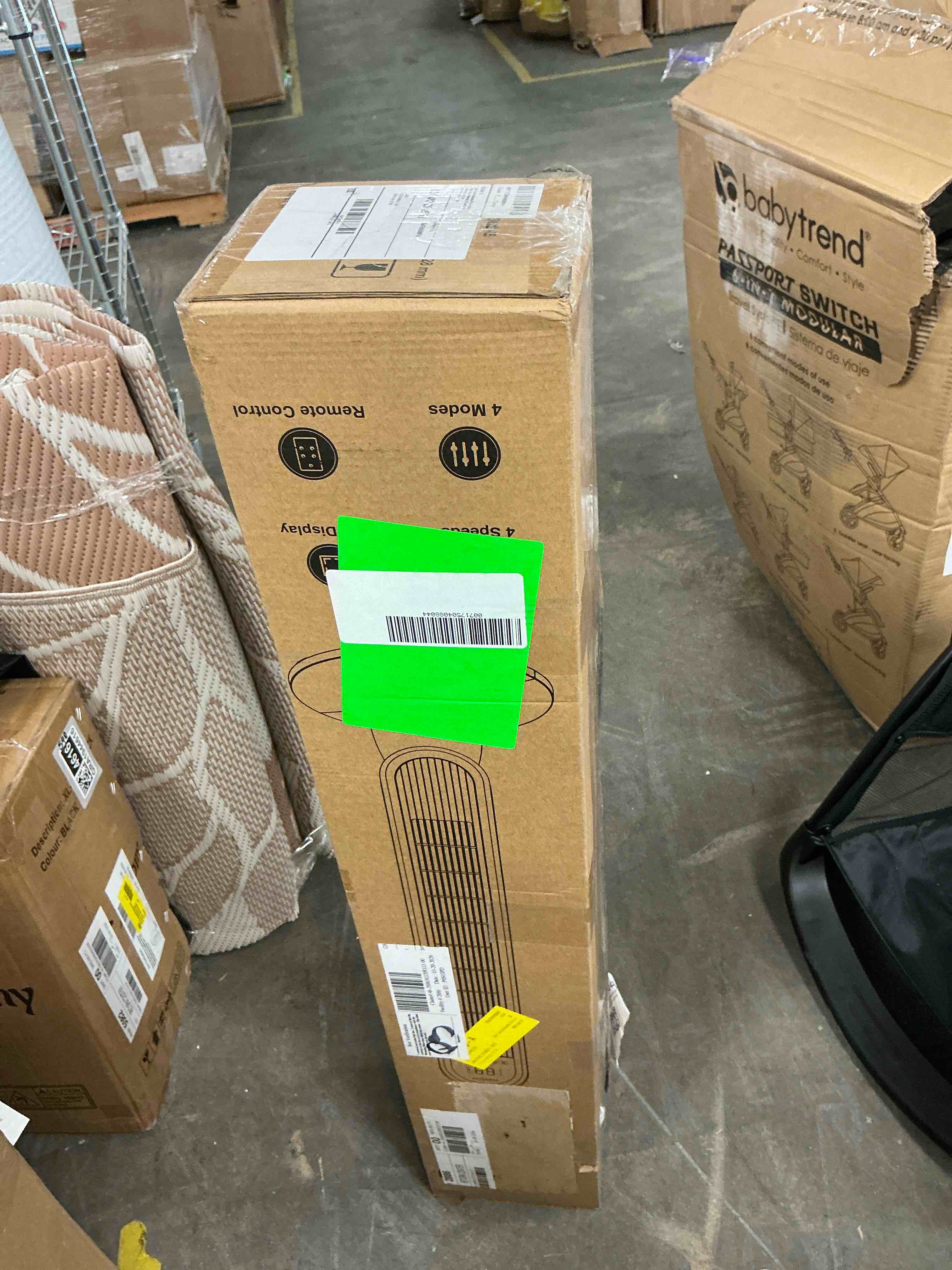 Condition photo showing Good Condition for tower fan for home,36" standing floor fan with remote led touchscreen,patbrela wide oscillating fan,quiet home fan,26 ft/s high velocity,4 speeds,4 modes,8h timer
