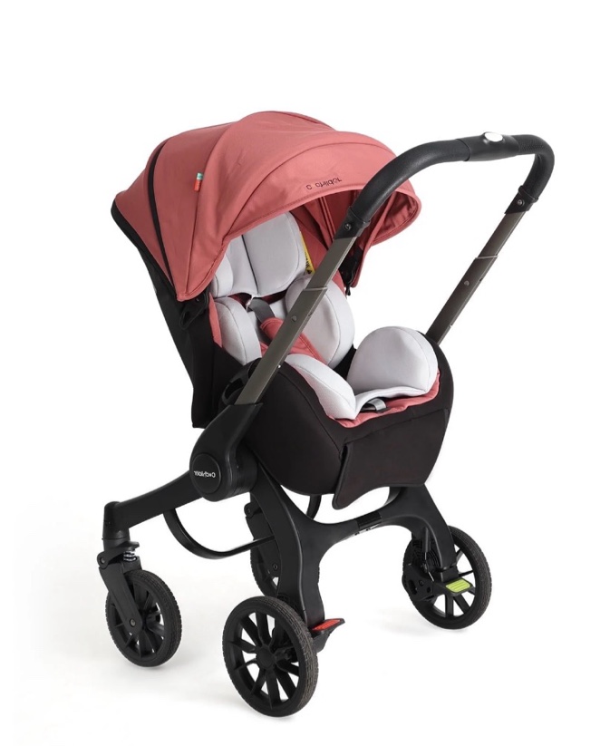 cochildor citi 2.0 pro baby stroller, rear-facing stroller with 3 modes, adjustable handle & extendable seat panel, pink