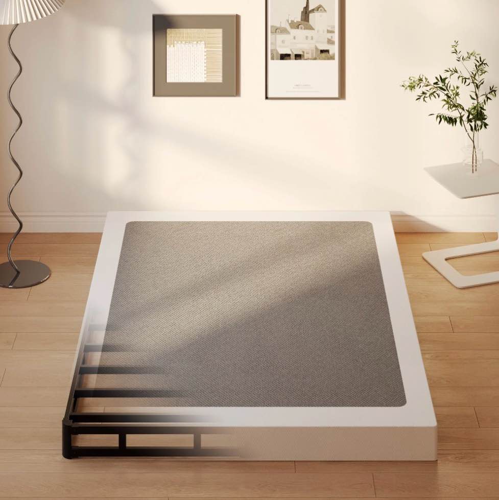 Napcenter 5 inch Full Size Box Spring, Mattress Foundation, Heavy Duty Metal, Included Fabric Cover, Noise Free, Easy Assembly