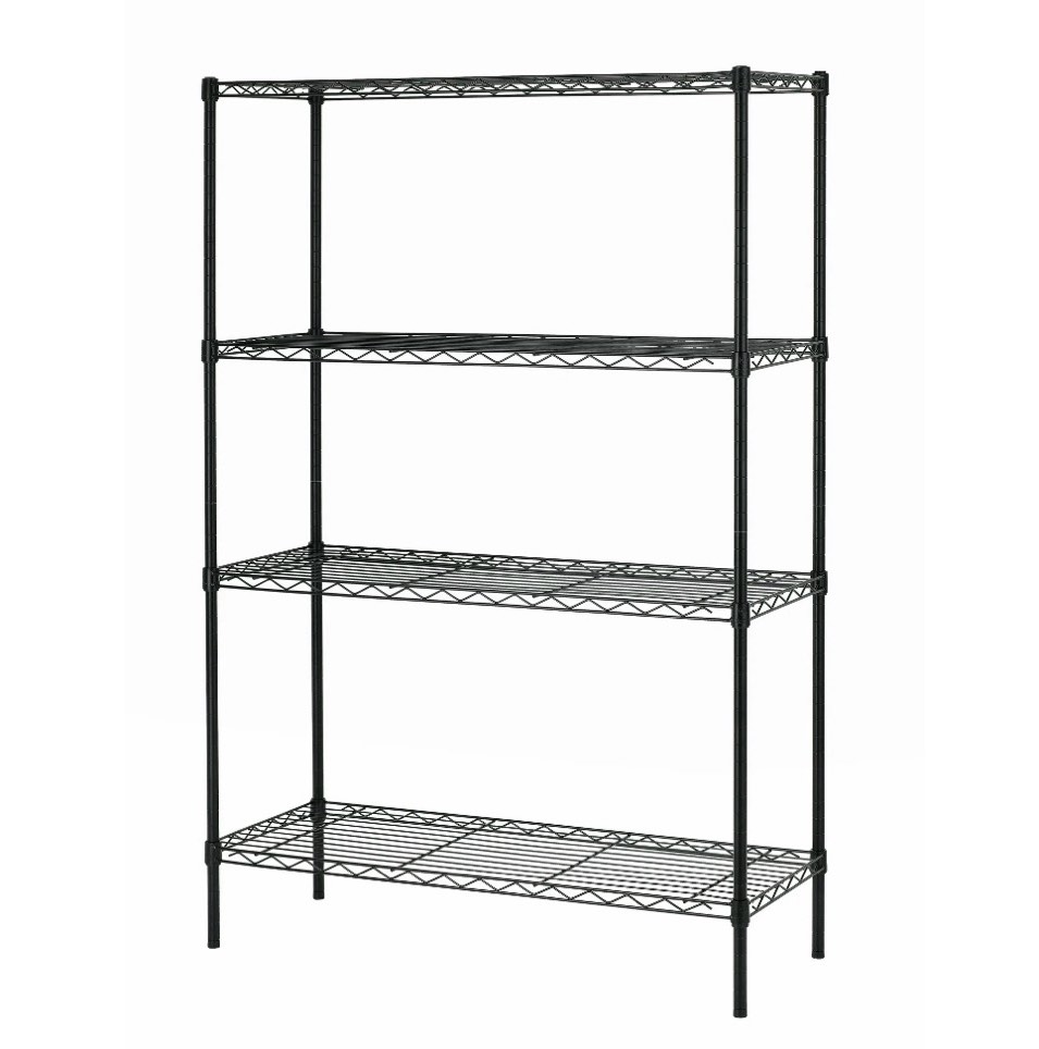 bestoffice 4 shelf wire shelving unit garage nsf wire shelf metal storage shelves heavy duty height adjustable for 1000 lbs capacity black