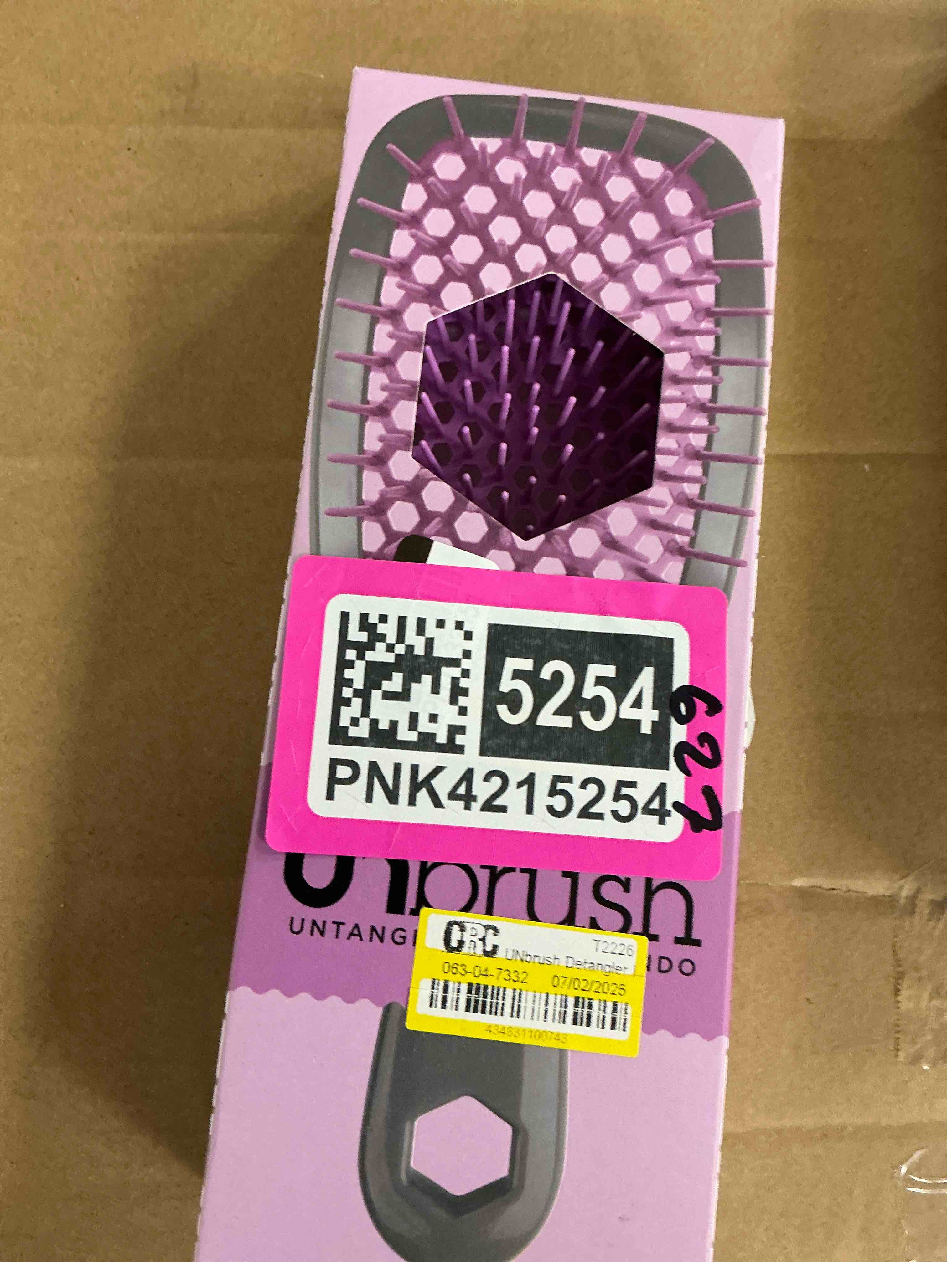 Condition photo showing New/Like New for fhi heat unbrush detangling brush for pain-free brushing on all wet or dry hair types — durable duoflex anti-static bristles, lightweight handle, vented hair brush orchid lavender 1 count (pack of 1)