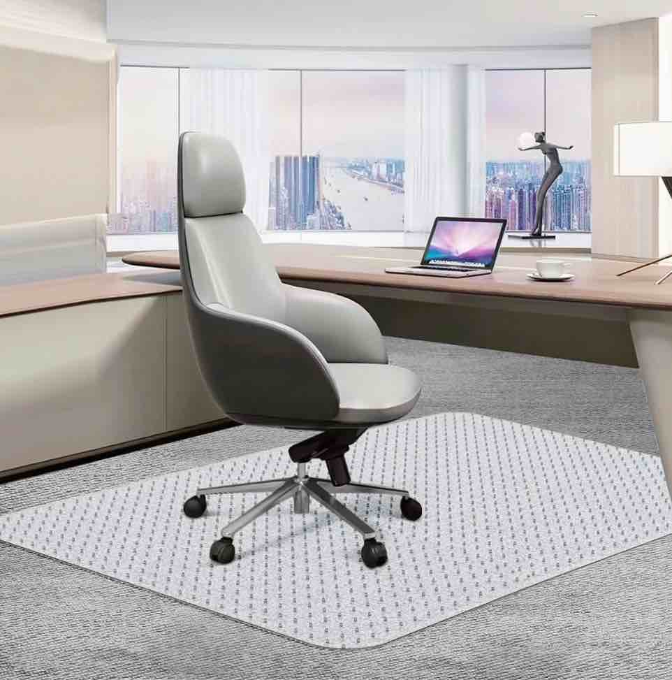 gped office chair mat for carpet, 30" x 48" rectangle carpet protector mat, sturdy carpet chair mat with studs for office, home and gaming floor