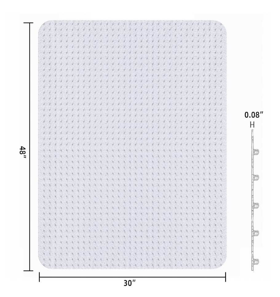 Condition photo showing Good Condition for gped office chair mat for carpet, 30" x 48" rectangle carpet protector mat, sturdy carpet chair mat with studs for office, home and gaming floor