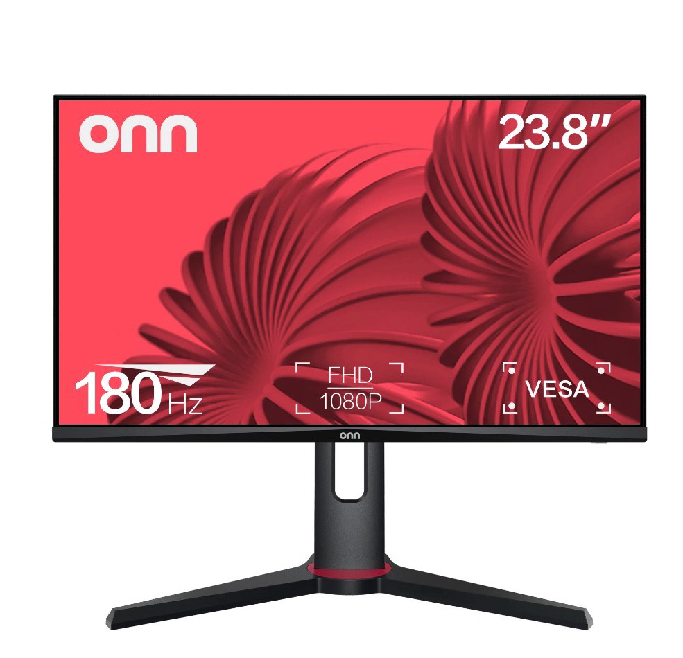 onn 24  fhd (1920 x 1080p) 180hz 1ms freesync gaming monitor with hdmi and dp cables  black