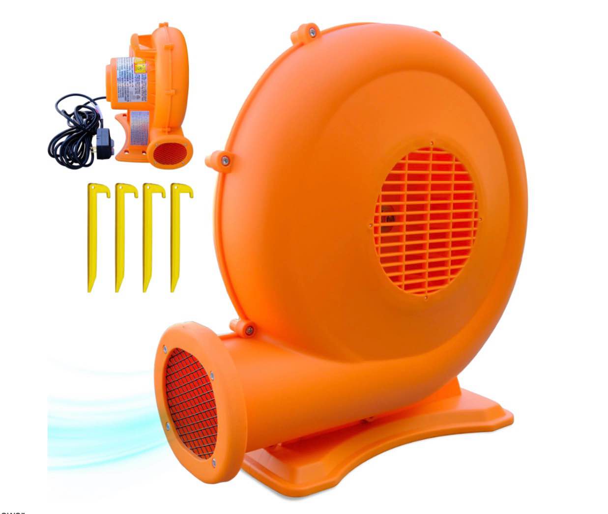 sportspower 750w air blower for inflatable bounce house, heavy duty electric blower for bouncers and inflatables, replacement air pump