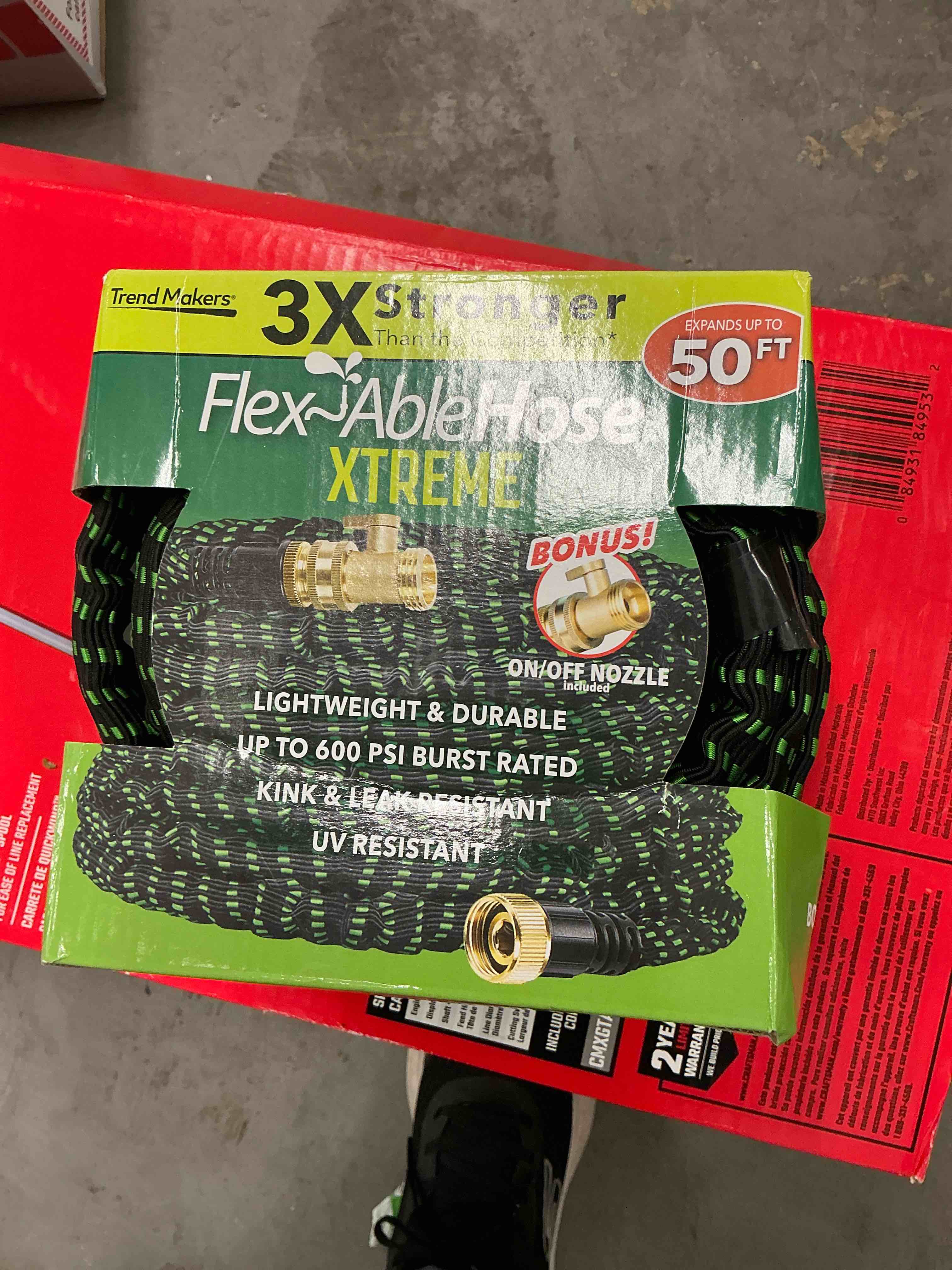 Condition photo showing Good Condition for flex-able hose xtreme 1-in x 50-ft kink free woven green hose