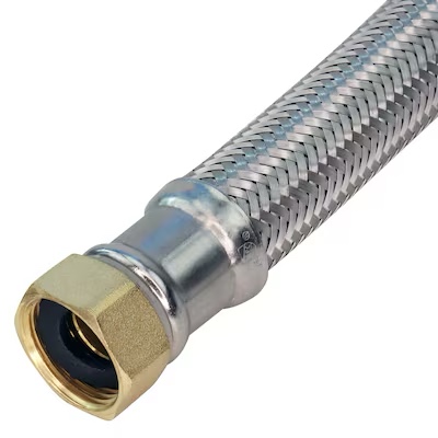 Apollo 18-in 3/4-in -in FIP Inlet x 3/4-in -in FIP Outlet Stainless steel Water heater connector