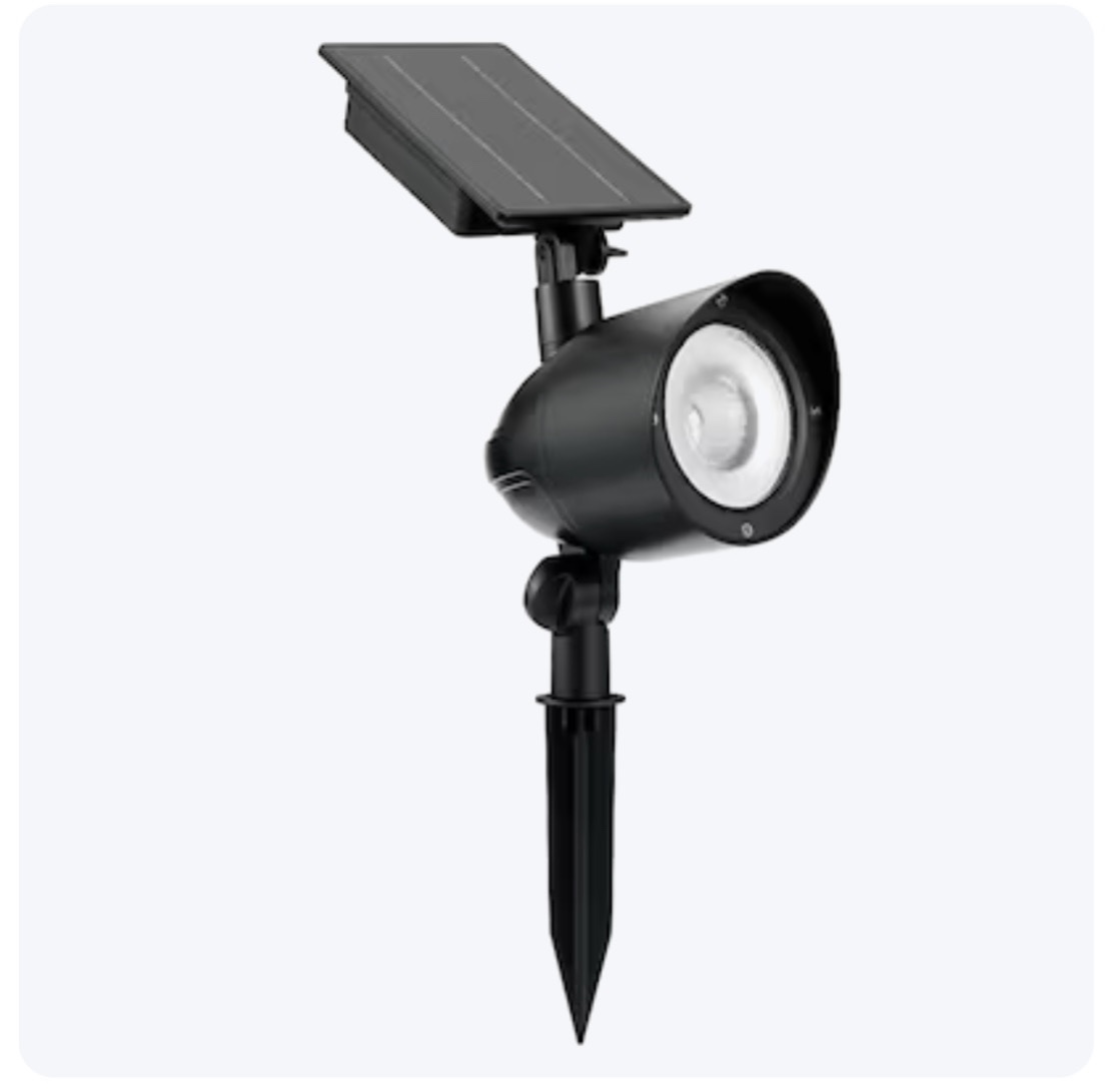  Harbor Breeze 120 -Lumens 0.82 -Watt Black Color Changing Solar LED Flood light