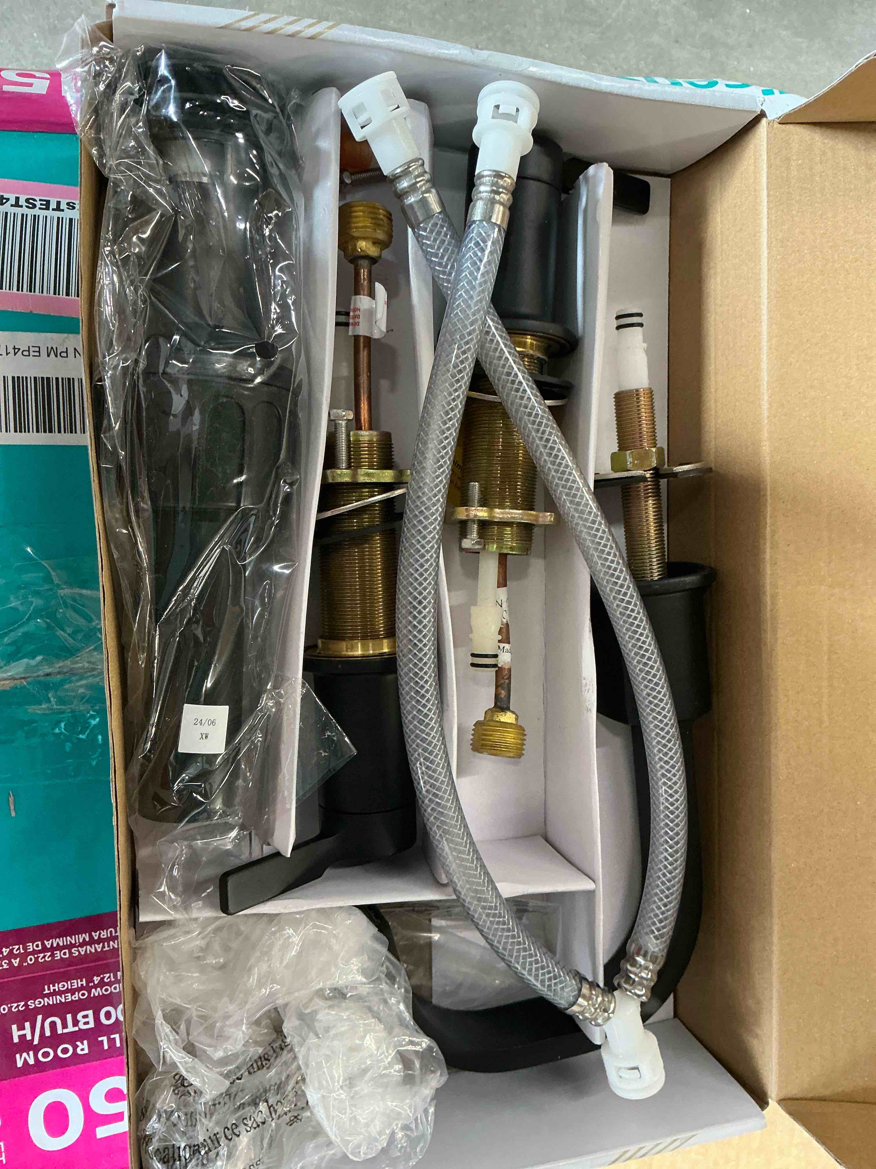 Condition photo showing Good Condition for allen + roth veda matte black widespread 2-handle watersense high-arc residential handle