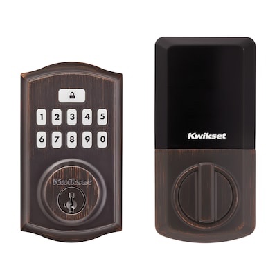 kwikset smartcode 260 traditional venetian bronze keypad electronic deadbolt lock ft. smartkey security