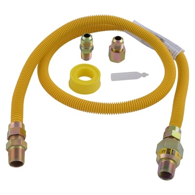 eastman 48-in 1/2 -in mip inlet x 3/8 -in mip outlet corrugated stainless steel gas dryer connector