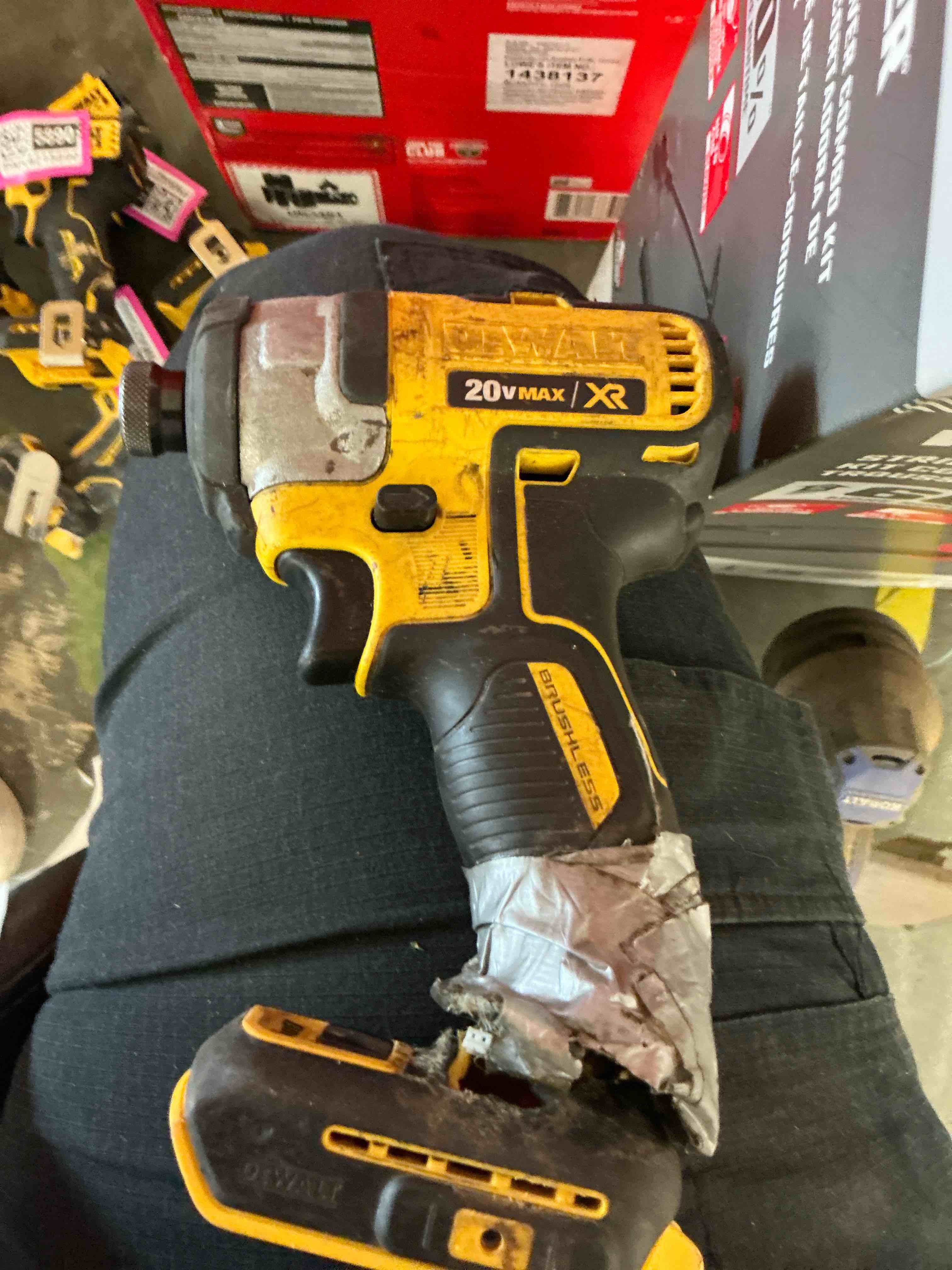 Condition photo showing As Is for dewalt xr 20-volt max 1/4-in brushless cordless impact driver (battery not included and charger not included )