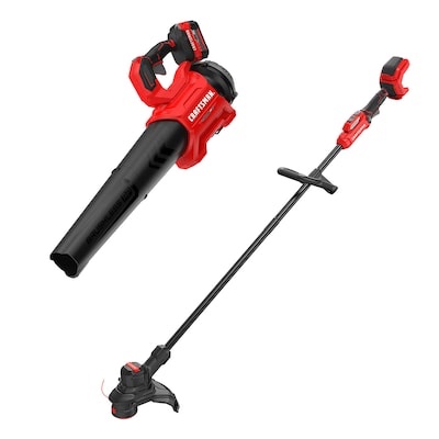 craftsman v20 brushless rp 20-volt max cordless battery string trimmer and leaf blower and combo kit (charger included)-no battery