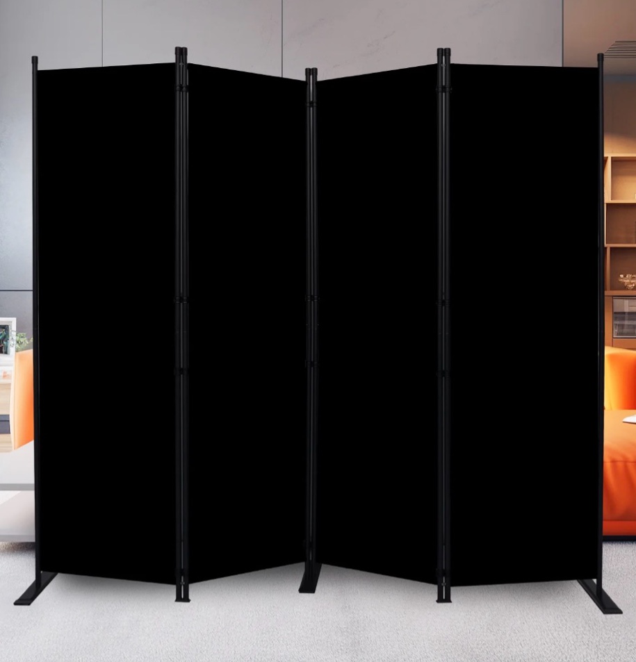 Room Divider Folding Privacy Sceens 4 Panel Partition Room Dividers 88'' Room Divider Wall Screen, Upgrade (Wider Feet) Portable Temporary Wall for Room Separation Wall Divider for Room Office School