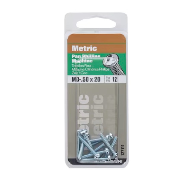 Hillman 3mm - 0.5 x 20-mm Phillips -Drive Machine screws 12 -Count