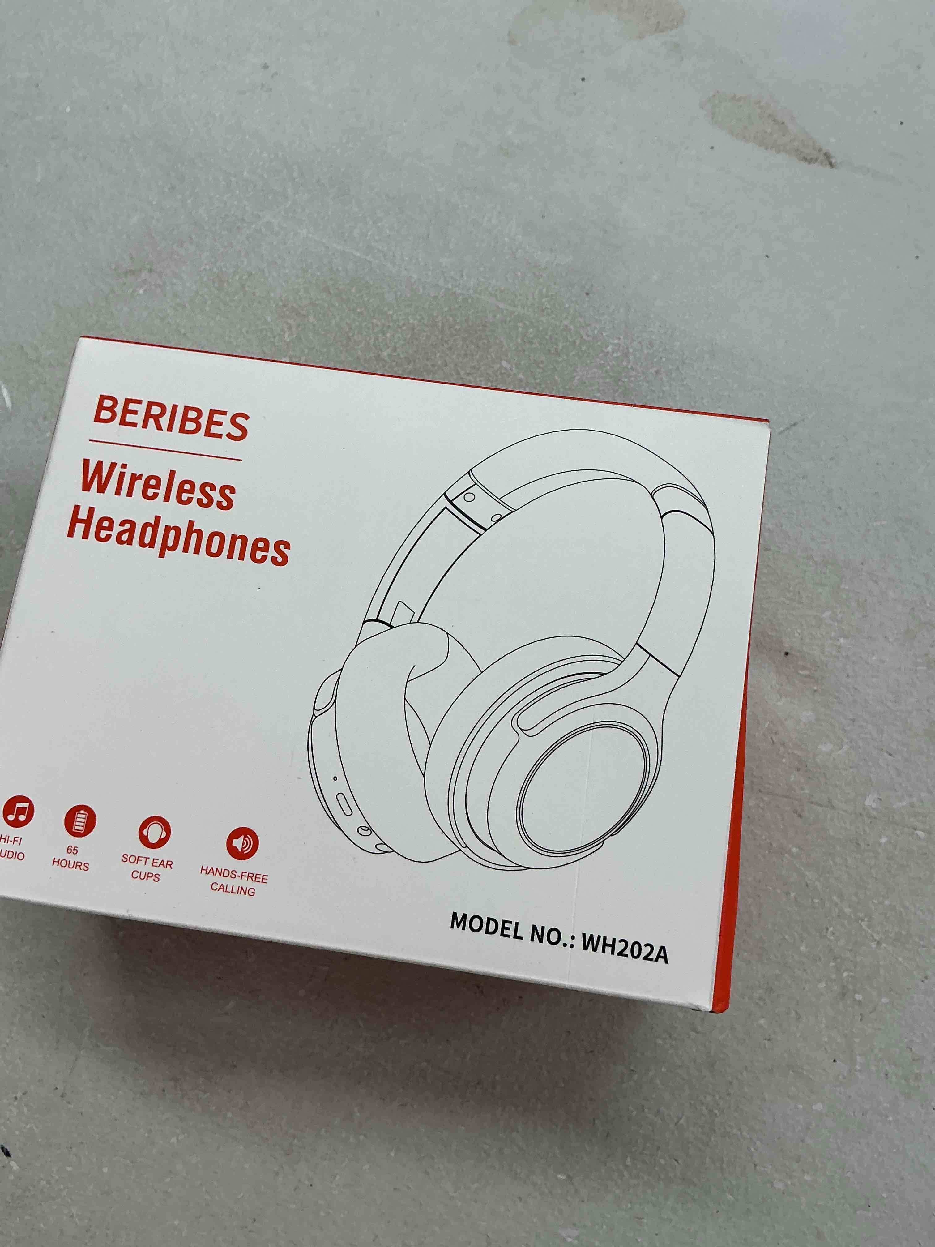 Condition photo showing Good Condition for beribes bluetooth headphones over ear, 65h playtime and 6 eq music modes wireless headphones with microphone, hifi stereo foldable lightweight headset, deep bass for home office cellphone pc ect. black