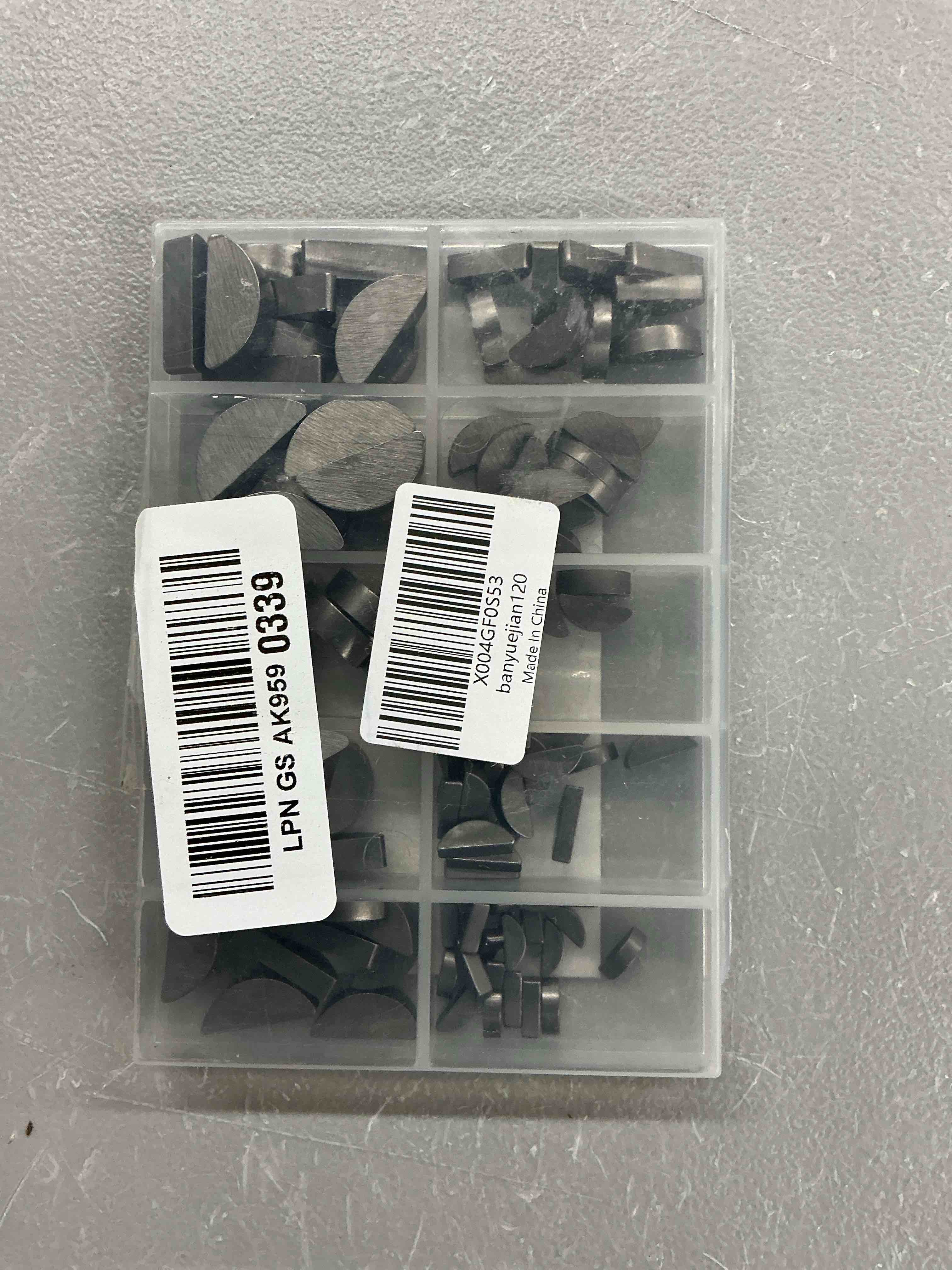 Condition photo showing New/Like New for 120pcs woodruff key assortment kit, 10 popular sizes of half moon keys, keyway and key stock set, semicircle shaft crank keys for flywheel applications