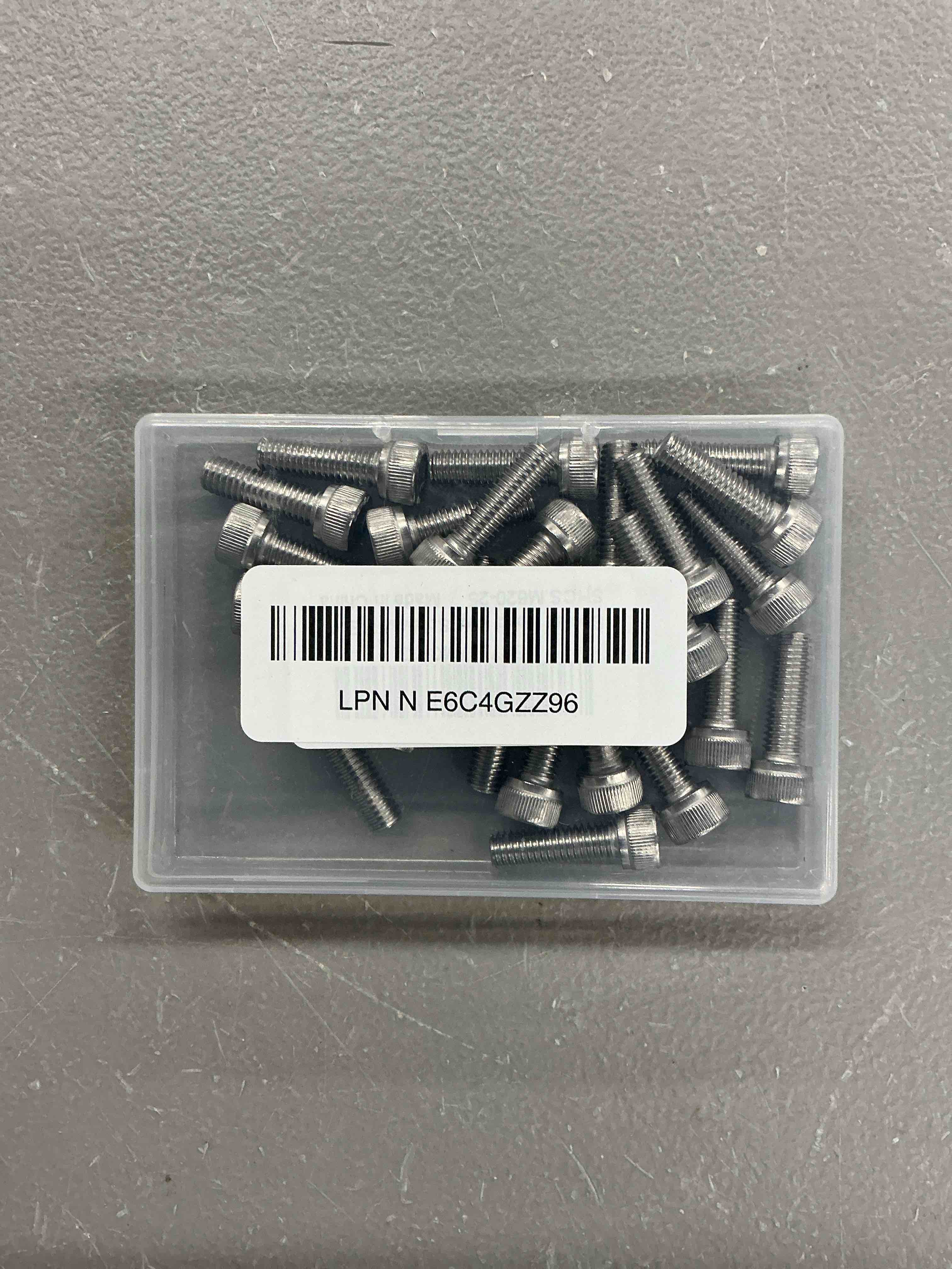 Condition photo showing Good Condition for m6 x 20mm socket head cap screws, allen socket drive, stainless steel 18-8 (304), fully threaded, bright finish, machine thread, 25 pcs