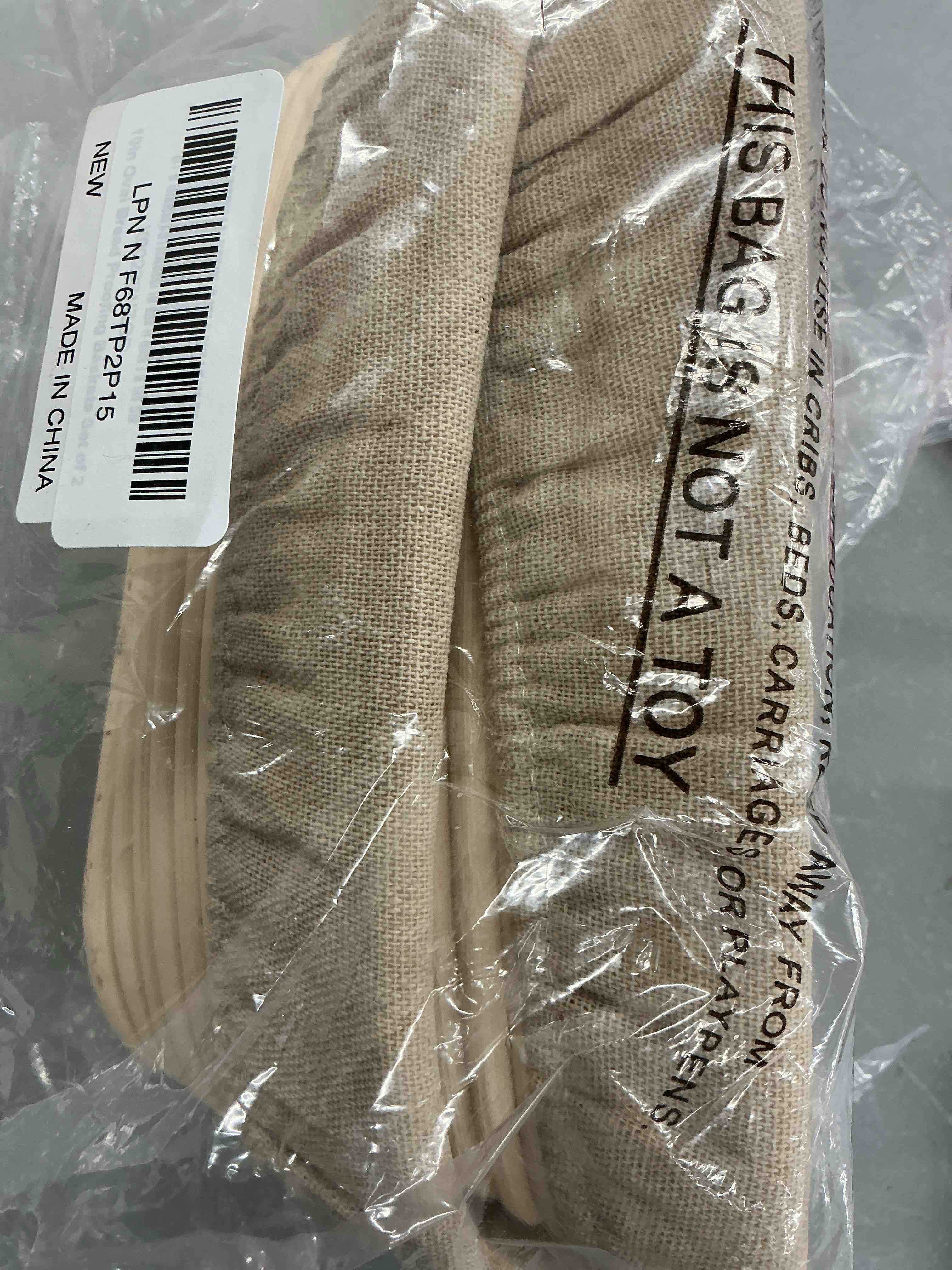 Condition photo showing Good Condition for doyolla bread proofing baskets set of 2 10 inch oval shaped dough proofing bowls w/liners perfect for professional & home sourdough bread baking