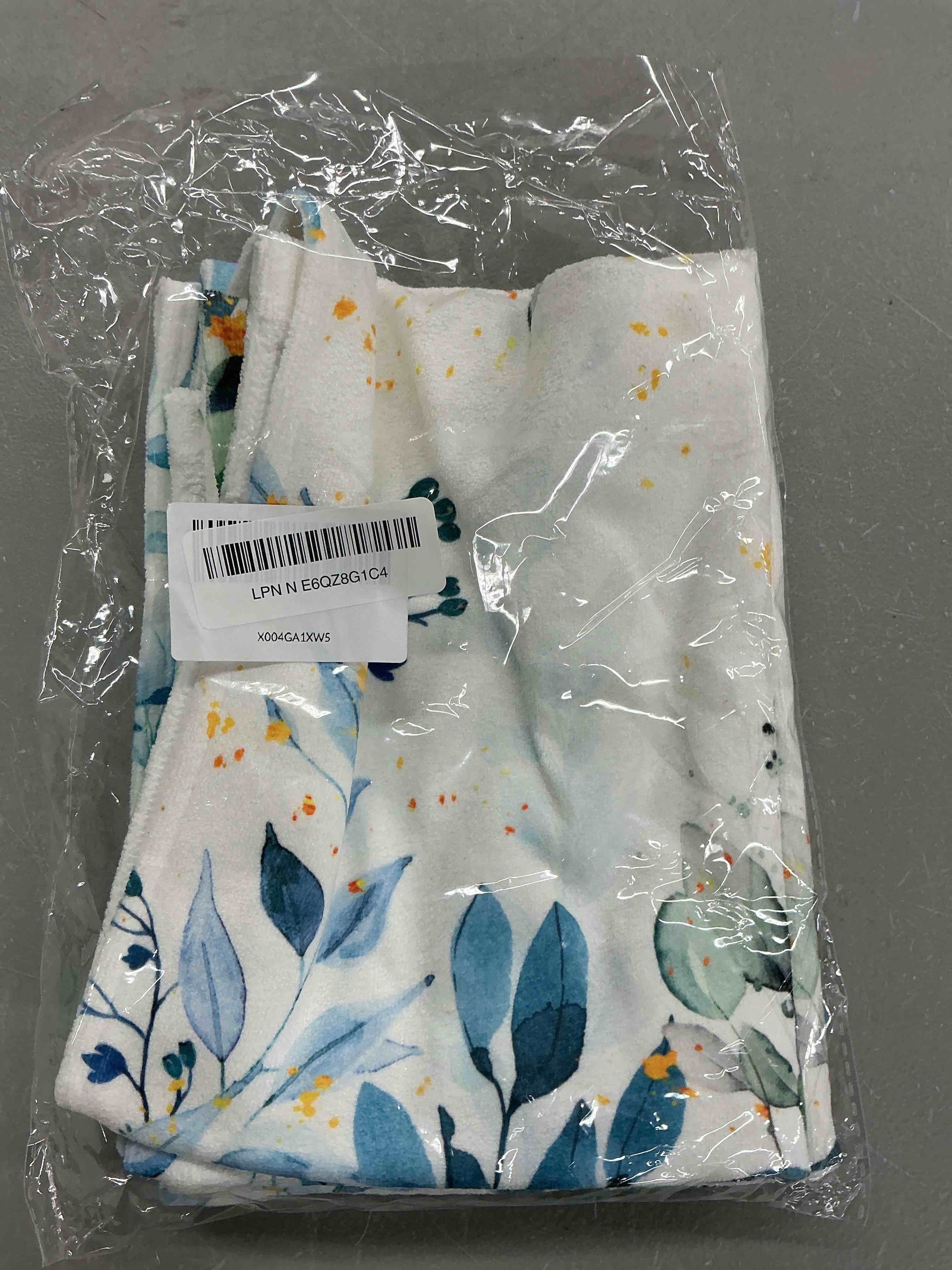 Condition photo showing Good Condition for imiss blue eucalyptus leaf bathroom towel watercolor plant leaves kitchen decorative hand towel set of 2 multipurpose bath face washcloth 14.4 x 28.3 inch for gym,spa,hotel blue eucalyptus leaf 14.4 x 28.3 inch