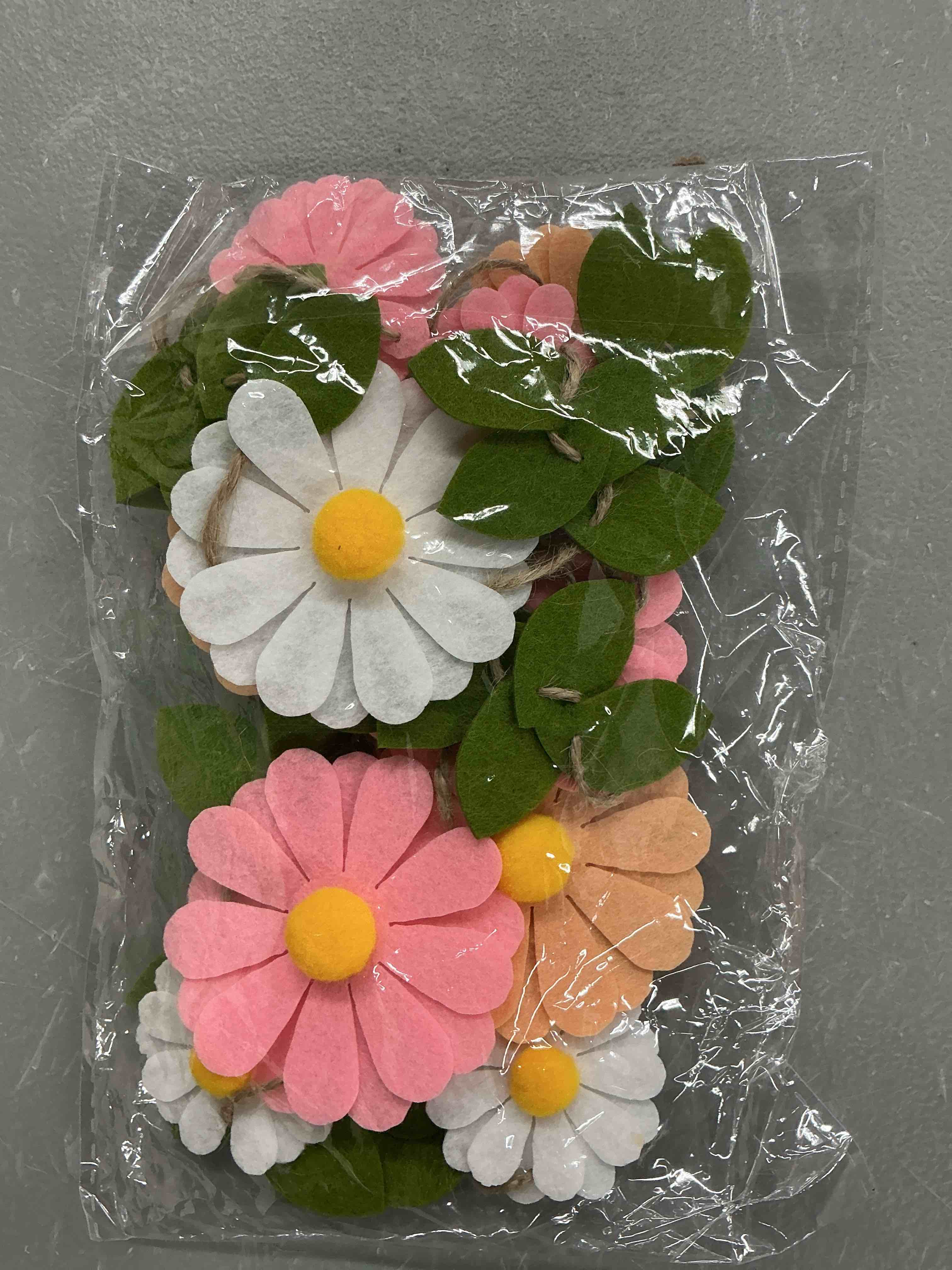 Condition photo showing Good Condition for felt colorful daisy banner - bohemian wedding bridal birthday bridal baby shower party decorations
