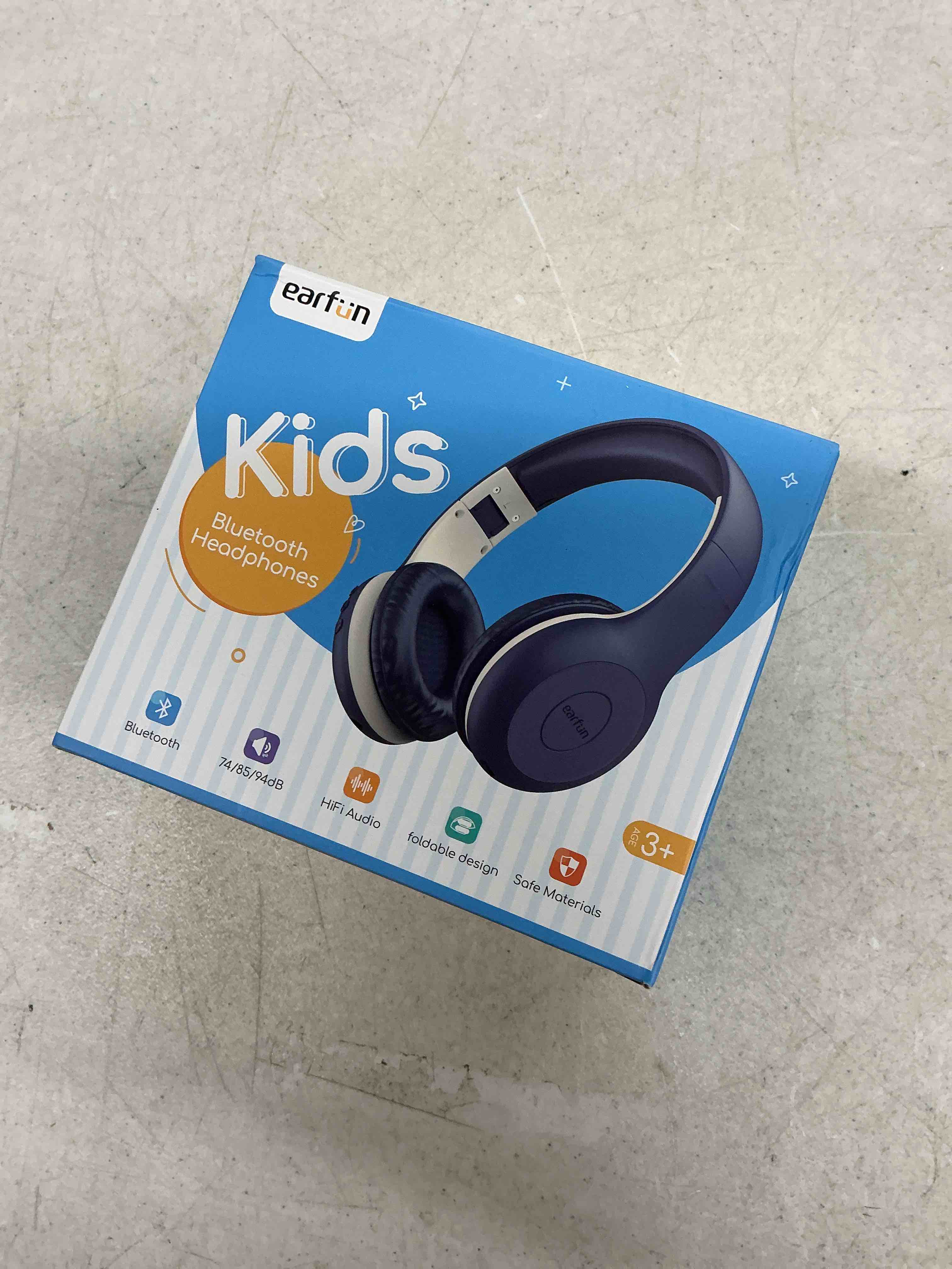 Condition photo showing Good Condition for earfun k2 kids bluetooth headphones, kids headphones with volume limited, 40h playtime, built-in mic, stereo sound, foldable over-ear headphone for school/travel/ipad/tablet, blue