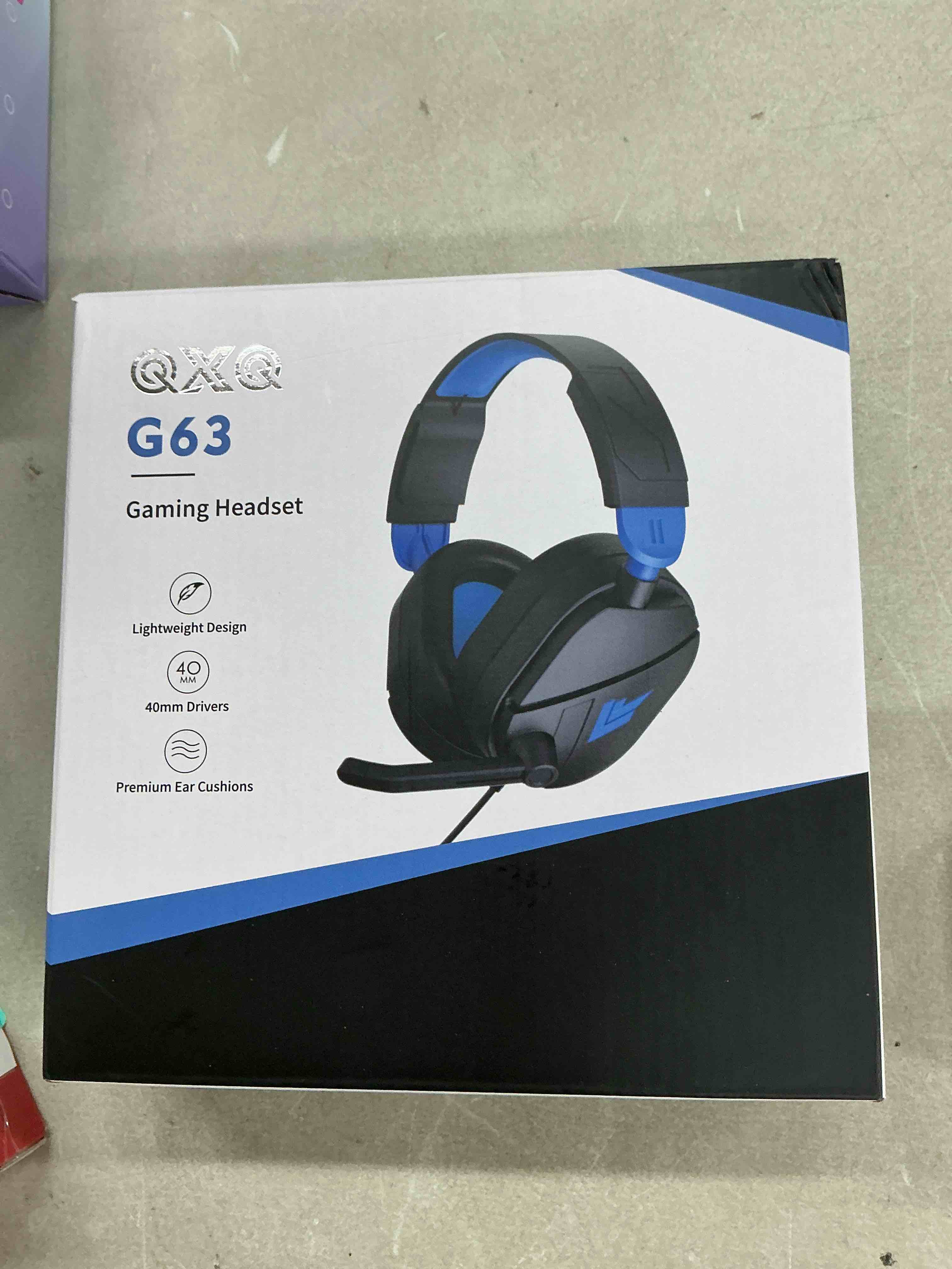 Condition photo showing Good Condition for qxq wired gaming headset for ps5/ps4/pc/switch - 3.5mm over-ear headphones with noise-canceling mic - rgb led light - deep bass stereo surround sound - soft memory foam earpads 