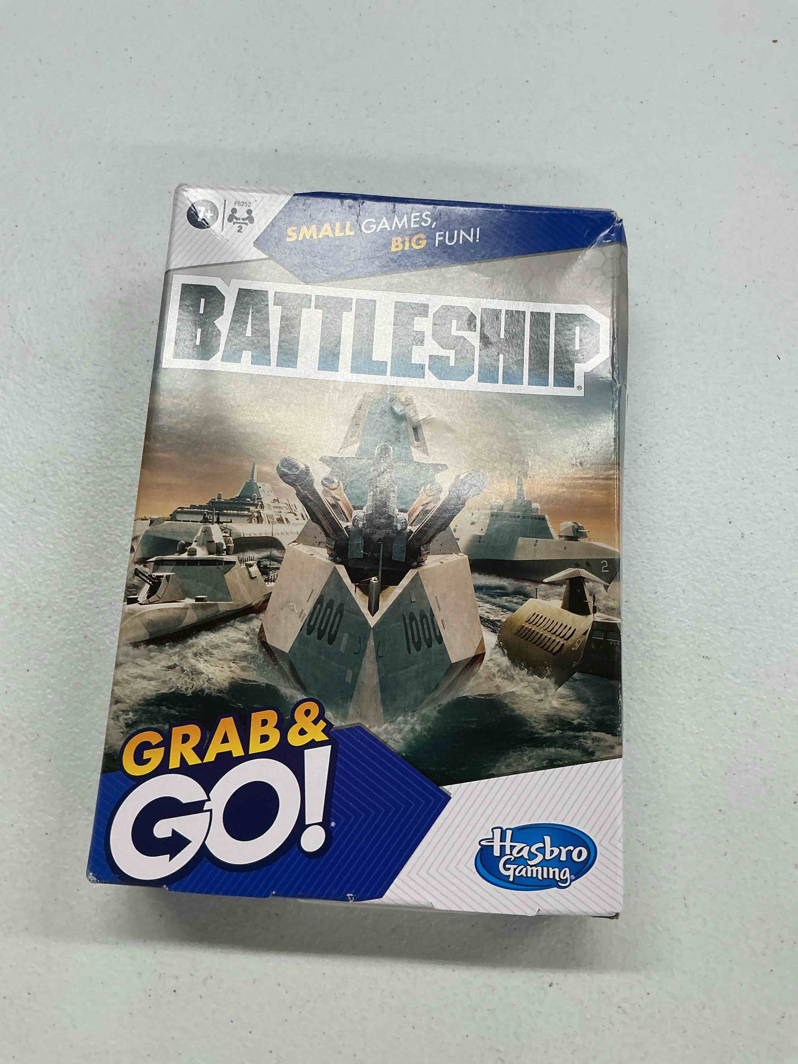 Condition photo showing Good Condition for hasbro gaming battleship grab and go game for ages 7 and up, portable for 2 players, travel play for kids, birthday gift for kids