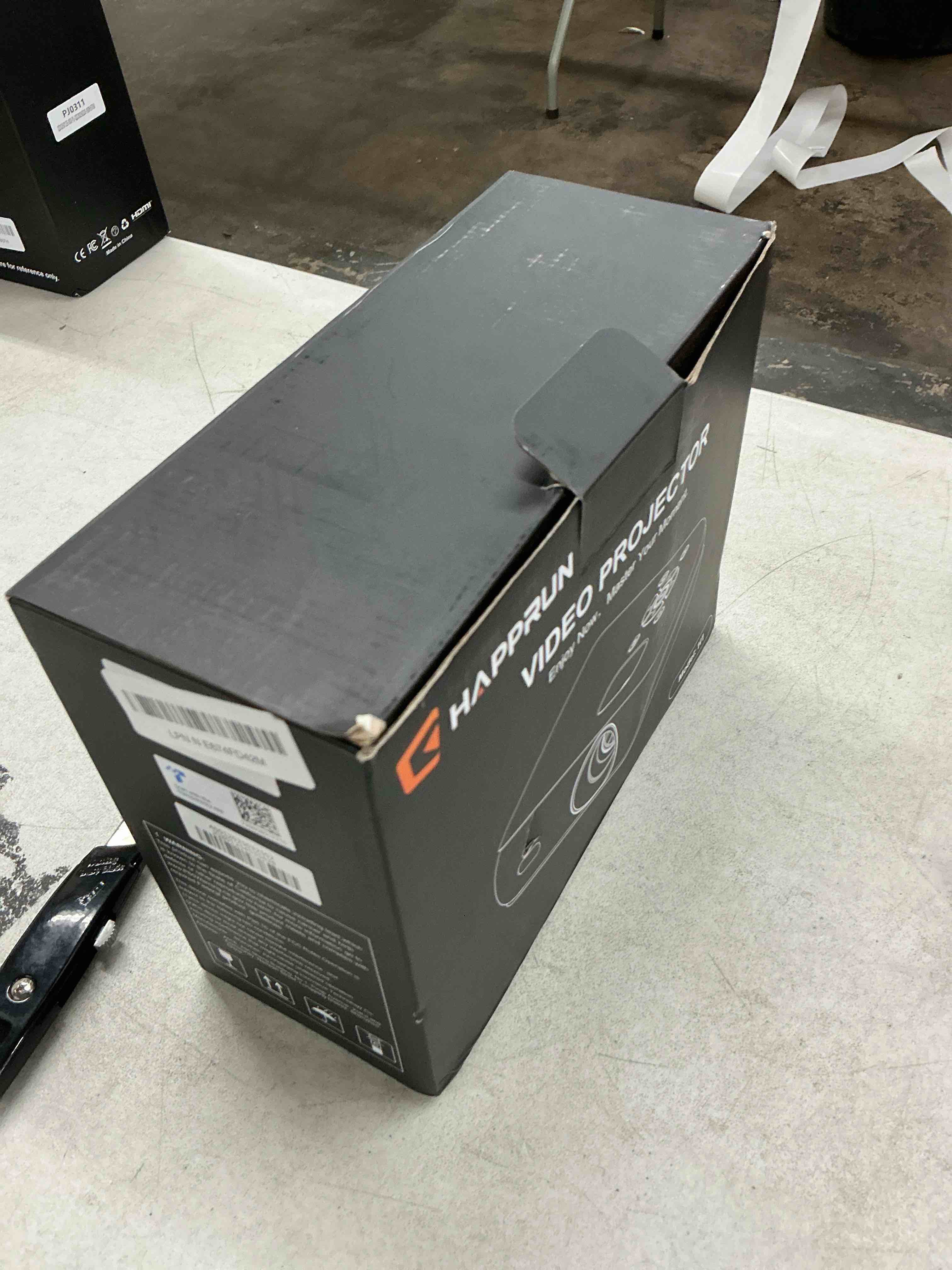 Condition photo showing New/Like New for happrun native 1080p projector, bluetooth home theater movie projector with built-in speaker, compatible with smartphone, hdmi, fire stick, ps5, indoor & outdoor use - without google tv system