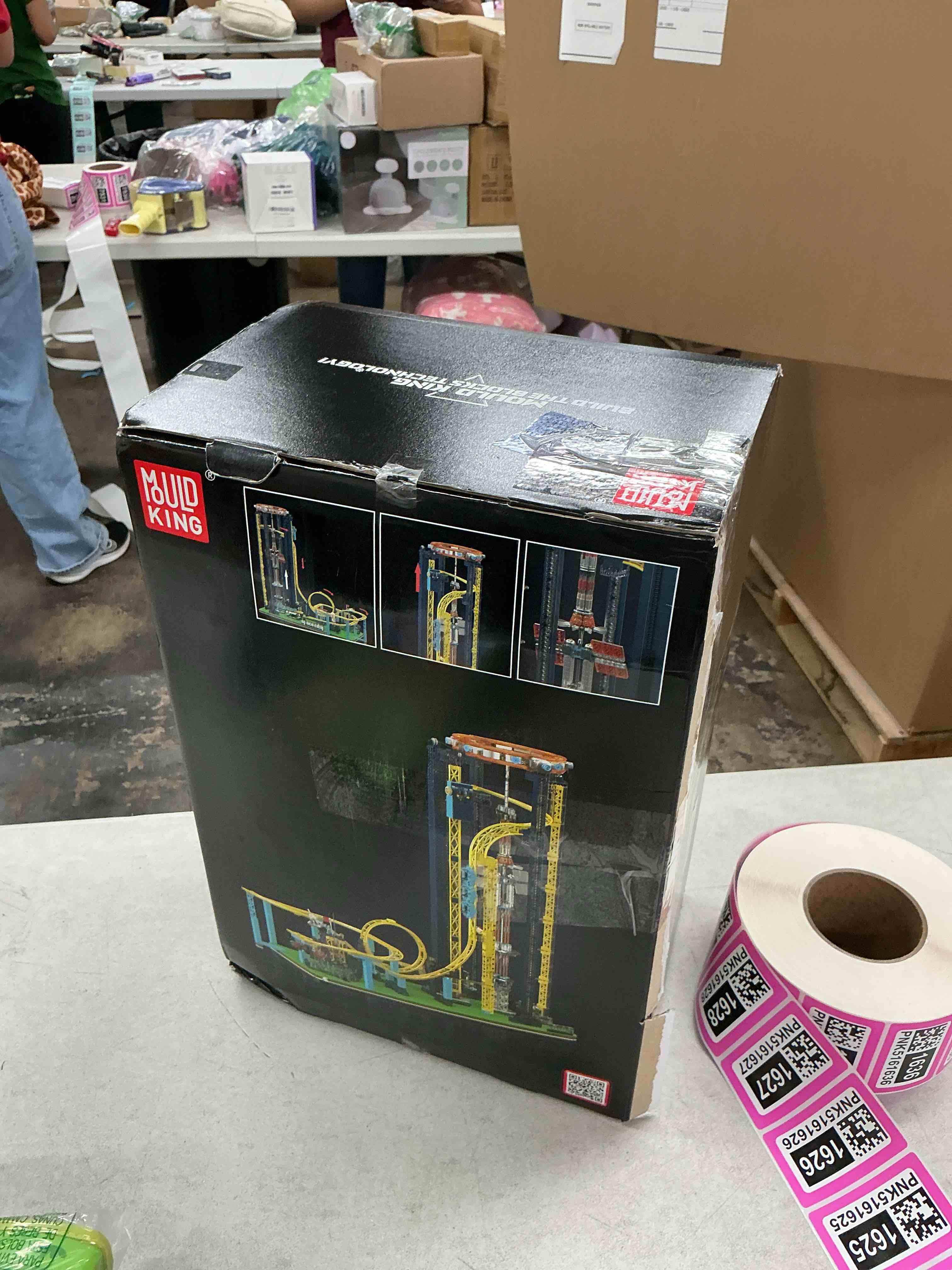 Condition photo showing New/Like New for mould king 11031 roller coaster building kit, space elevator track construction blocks toys with motors, ideal gift toy for adult (3118 pieces)