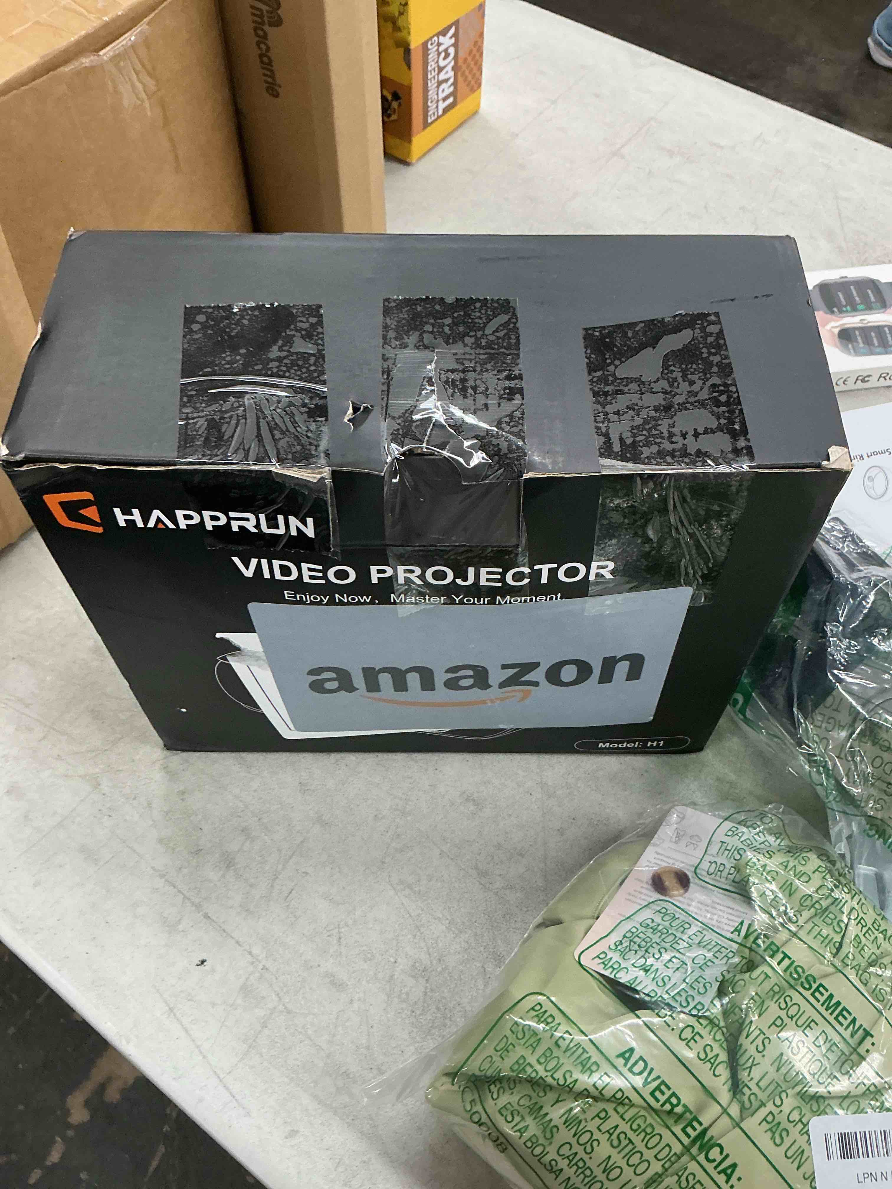 Condition photo showing Good Condition for happrun native 1080p projector, bluetooth home theater movie projector with built-in speaker, compatible with smartphone, hdmi, fire stick, ps5, indoor & outdoor use - without google tv system
