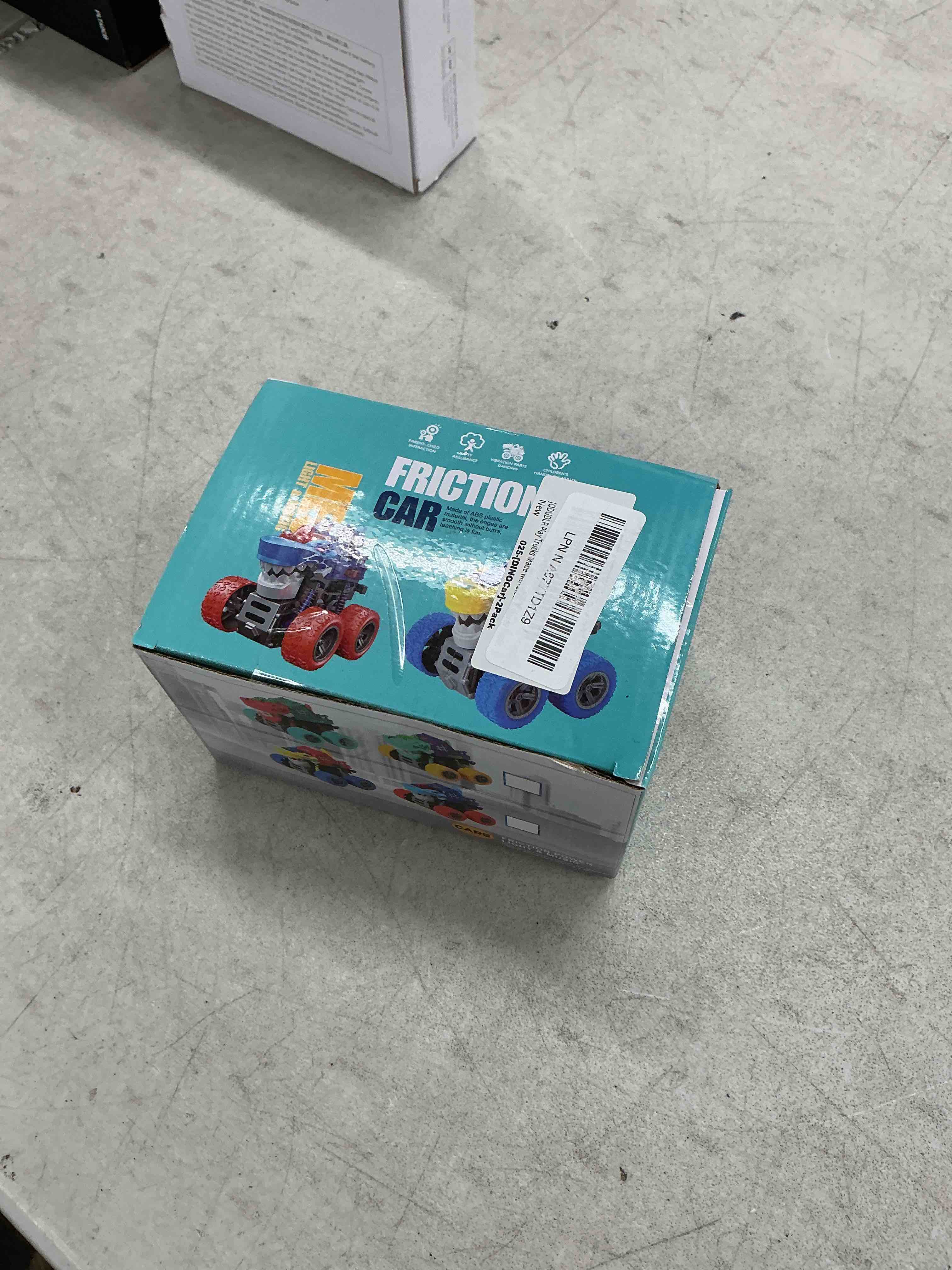 Condition photo showing Good Condition for dinosaur toys for kids 3-5,2 pack monster truck toys for ages 3-4 | light-up roaring sounds,360°stunt spin,friction powered push & go vehicles | toddler boy girl christmas birthday gift toys medium red