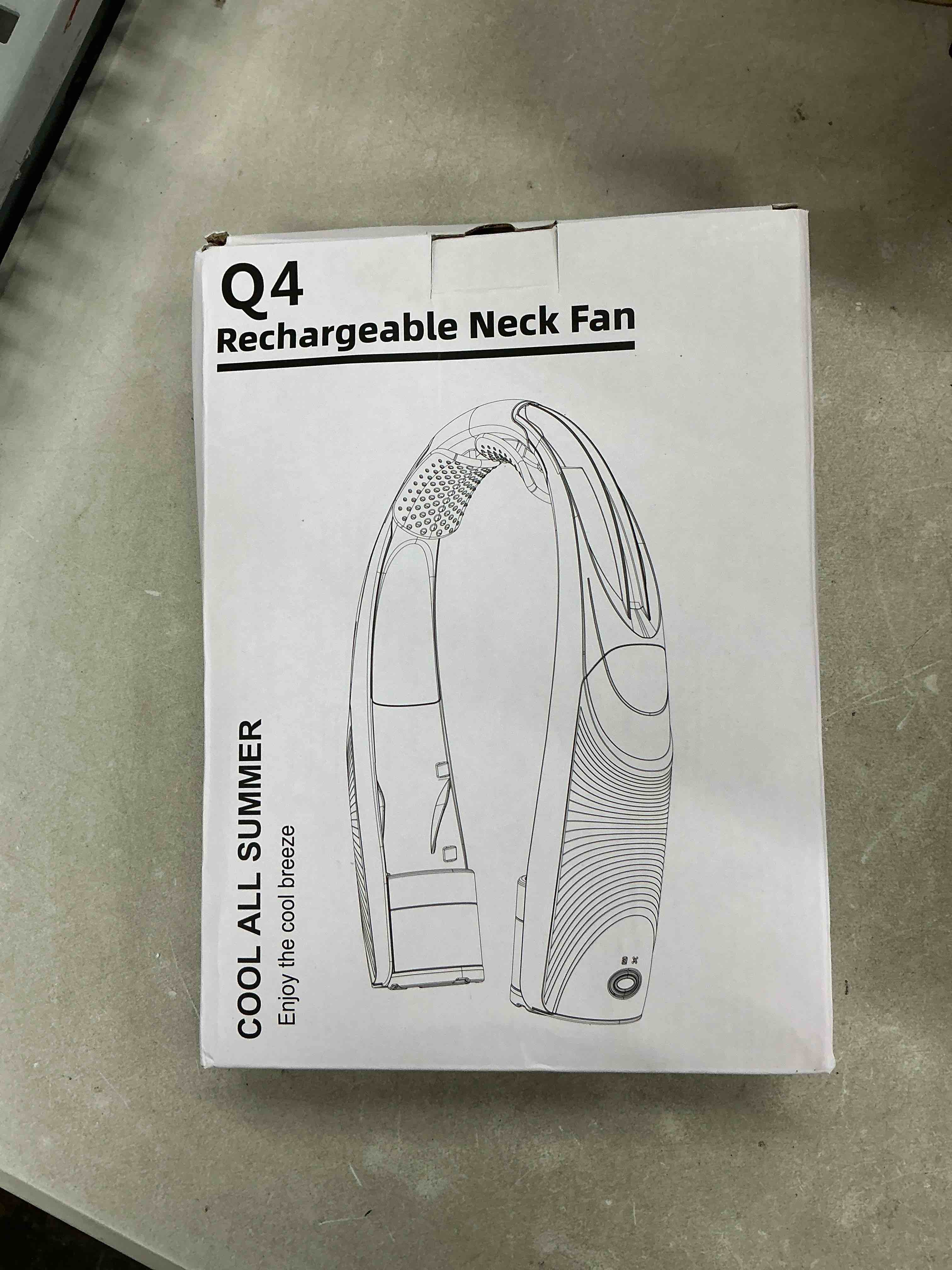 Condition photo showing Good Condition for neck fan, 6000mah usb rechargeable hands free personal fan, 6 speeds adjustable portable neck fans, faster cooling wearable fan, ultra quiet for outdoor, travel, home, office - black