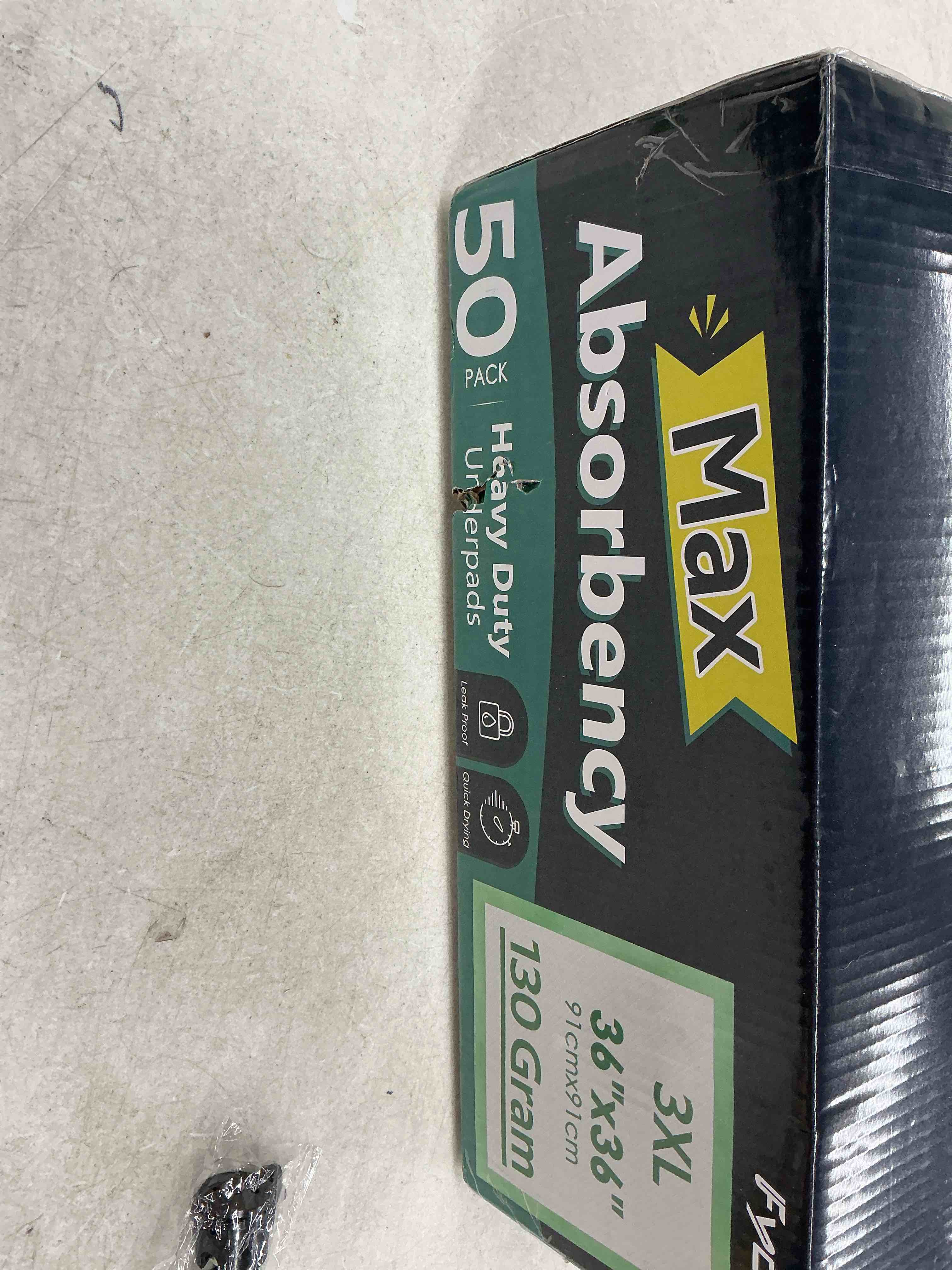 Condition photo showing Good Condition for fygrip 50 count hospital grade 130 gram 36” x 36” max absorbency disposable underpads, leakproof quick drying xxxl bed pads disposable for adults, kids, pets incontinence pads, pee pads