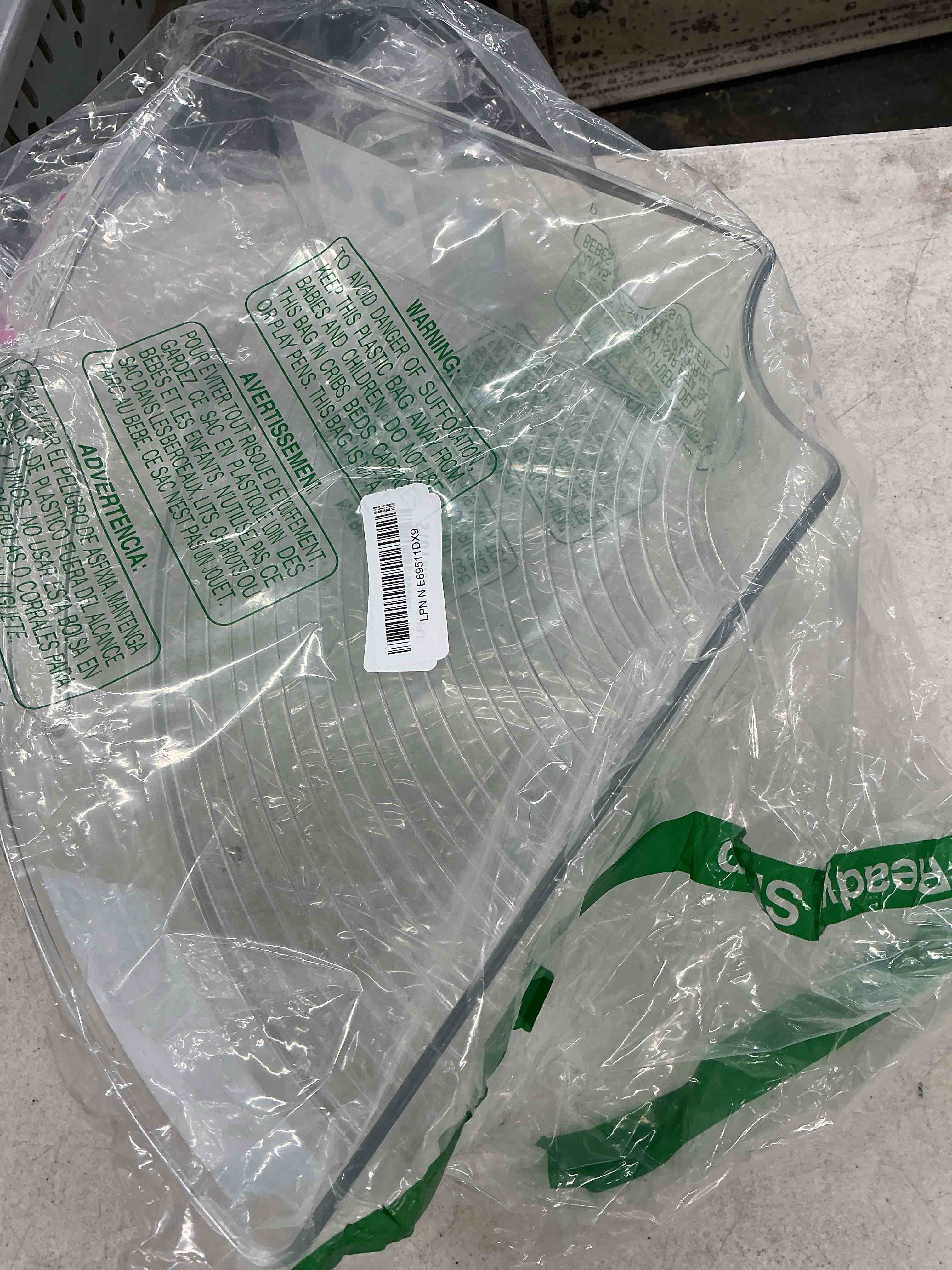 Condition photo showing Good Condition for idesign clear plastic 1/4 wedge bin for corner lazy susan cabinet, kitchen cabinet organizer 1 piece
