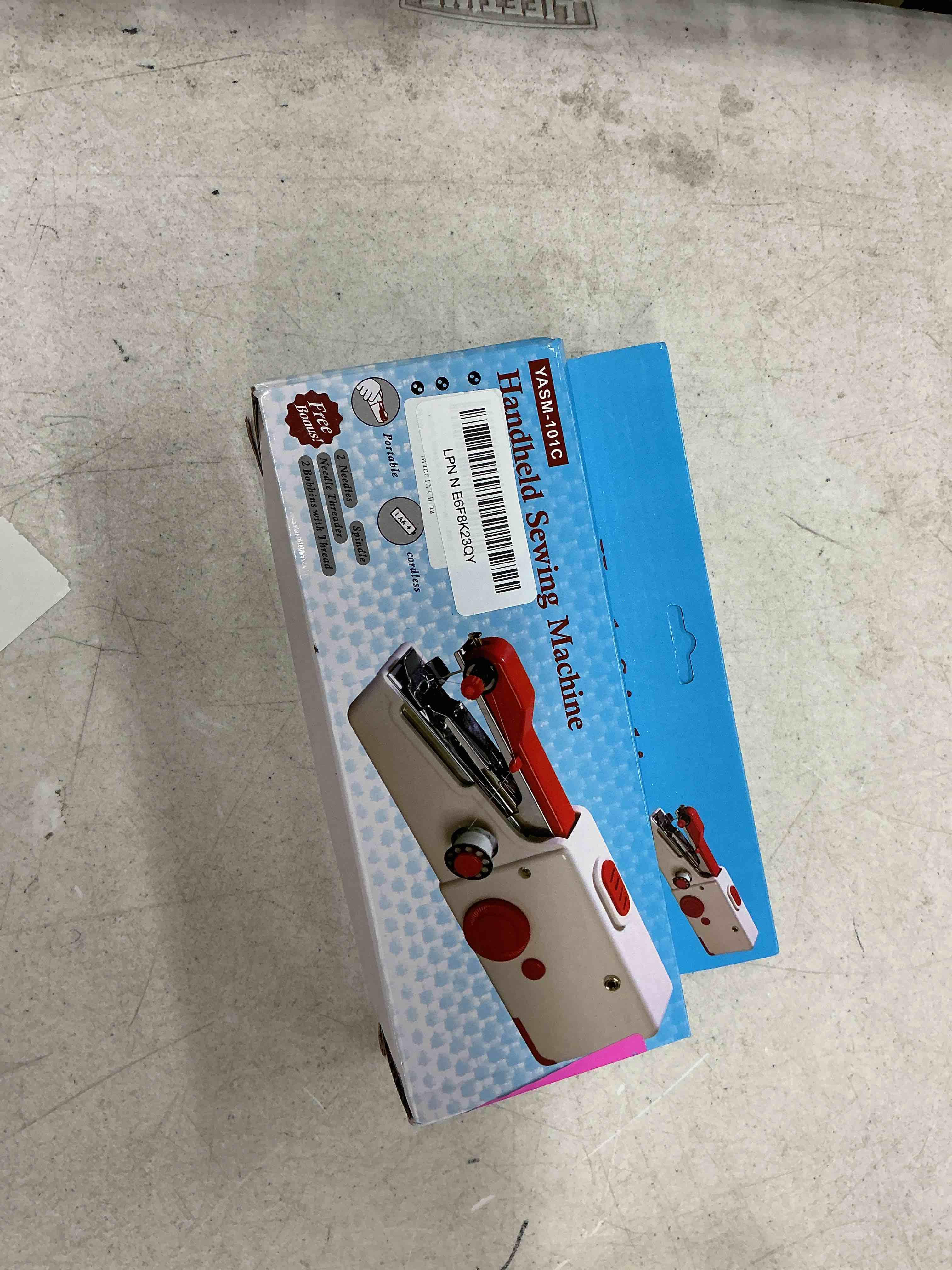Condition photo showing Good Condition for handheld sewing machine cs101,sewing machines for beginners,portable electric mini and samll hand held sewing machines kit for adults and kids white and green set