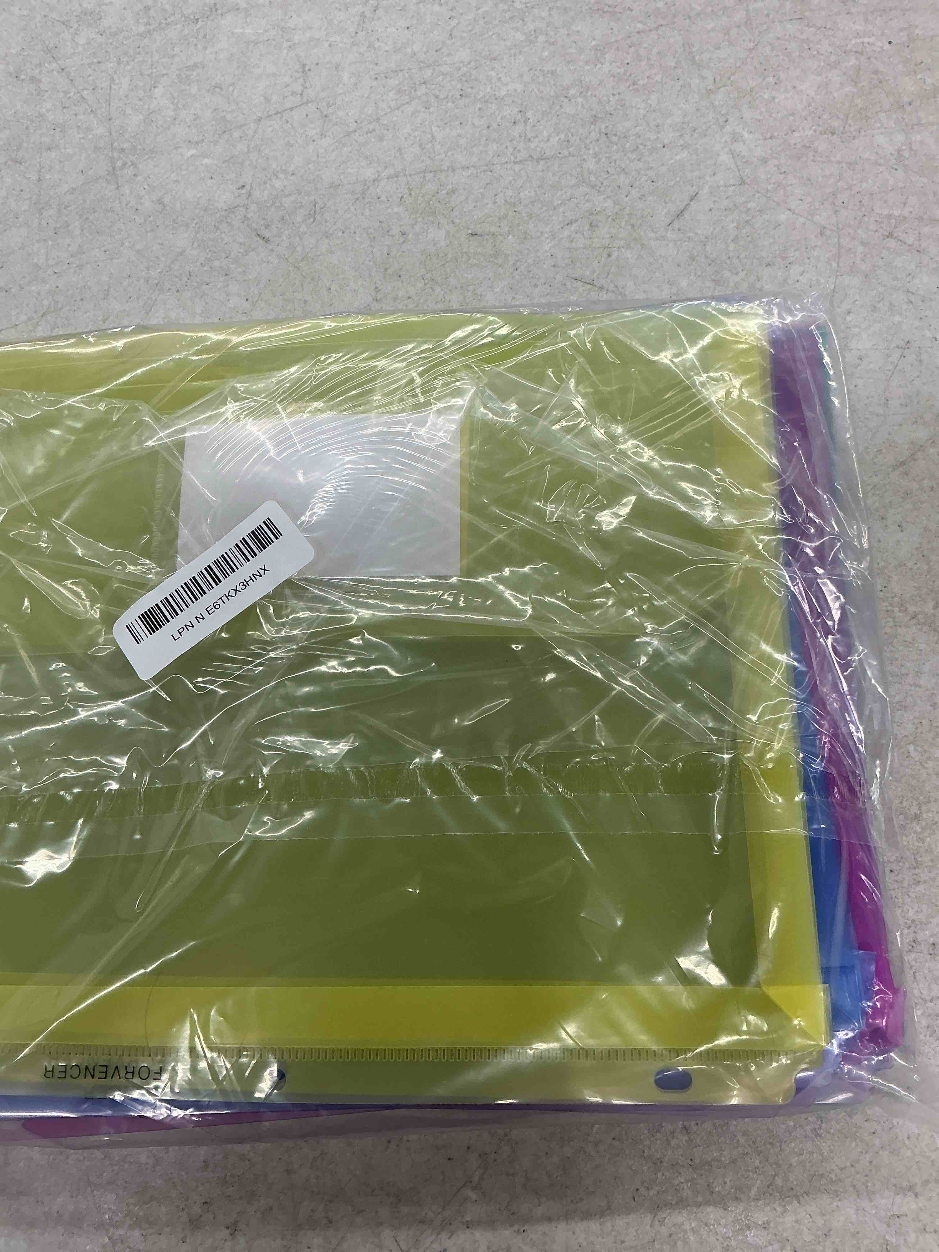 Condition photo showing Good Condition for forvencer binder pocket, 4x regular capacity, 10 pack super heavyweight plastic folders with tight closure, folders with pockets side loading, binder organizer, binder dividers, letter size, extended 10 extended