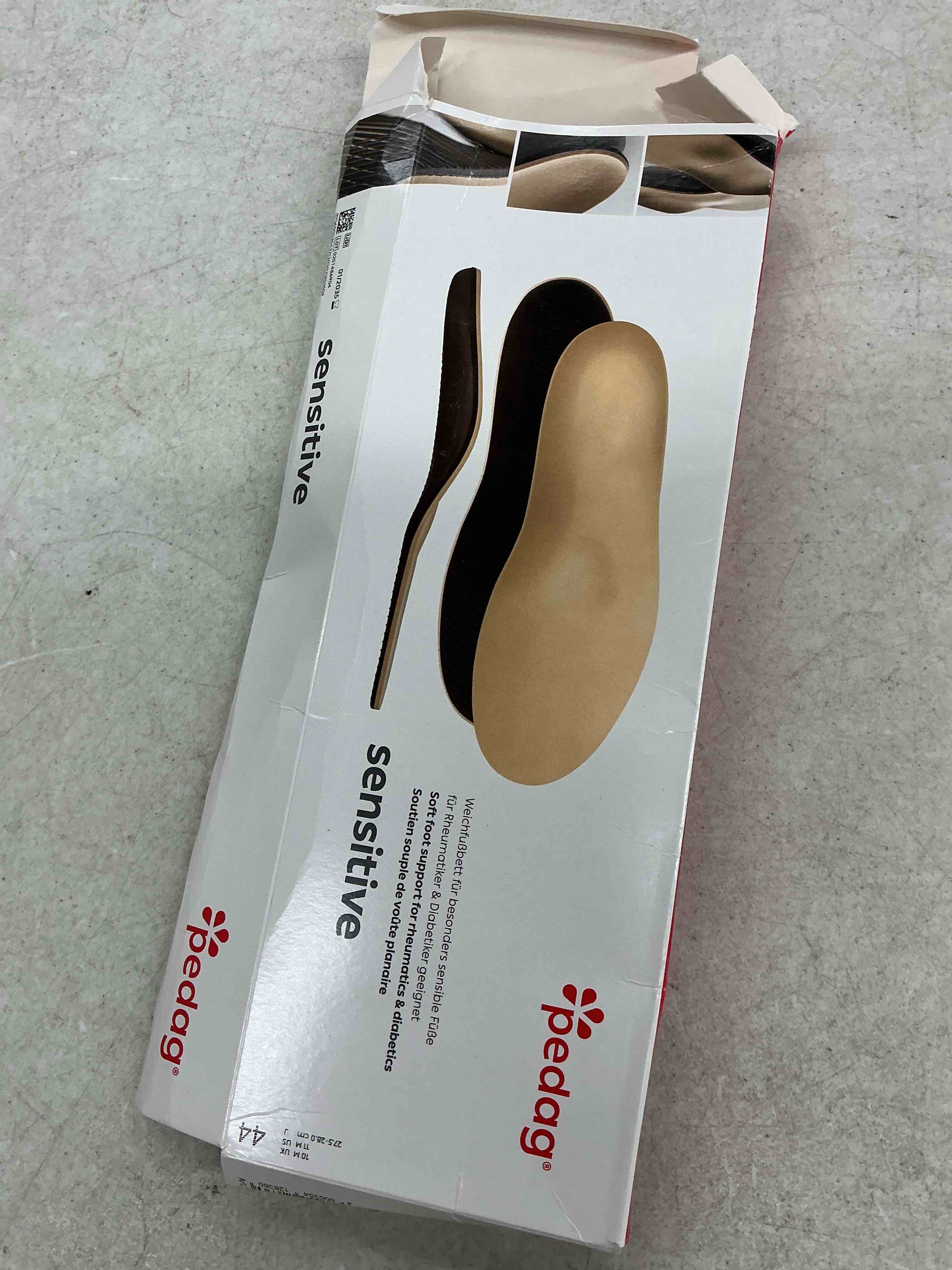 Condition photo showing Good Condition for pedag sensitive, german made insoles specifically for diabetic neuropathy and arthritic feet relief, extra soft and lightweight, us men 11 / eu 44 us m11 / eu 44