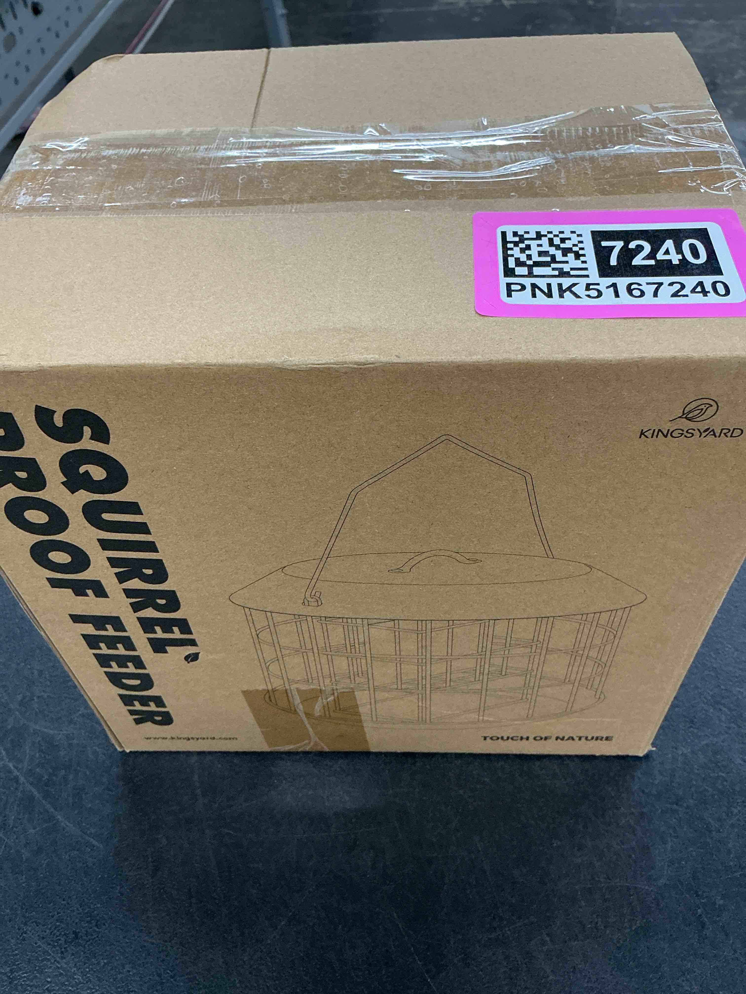 Condition photo showing Good Condition for kingsyard squirrel proof suet feeder, cage bird feeders for outdoors hanging, all metal, double suet cake capacity, tray & weatherproof, green
