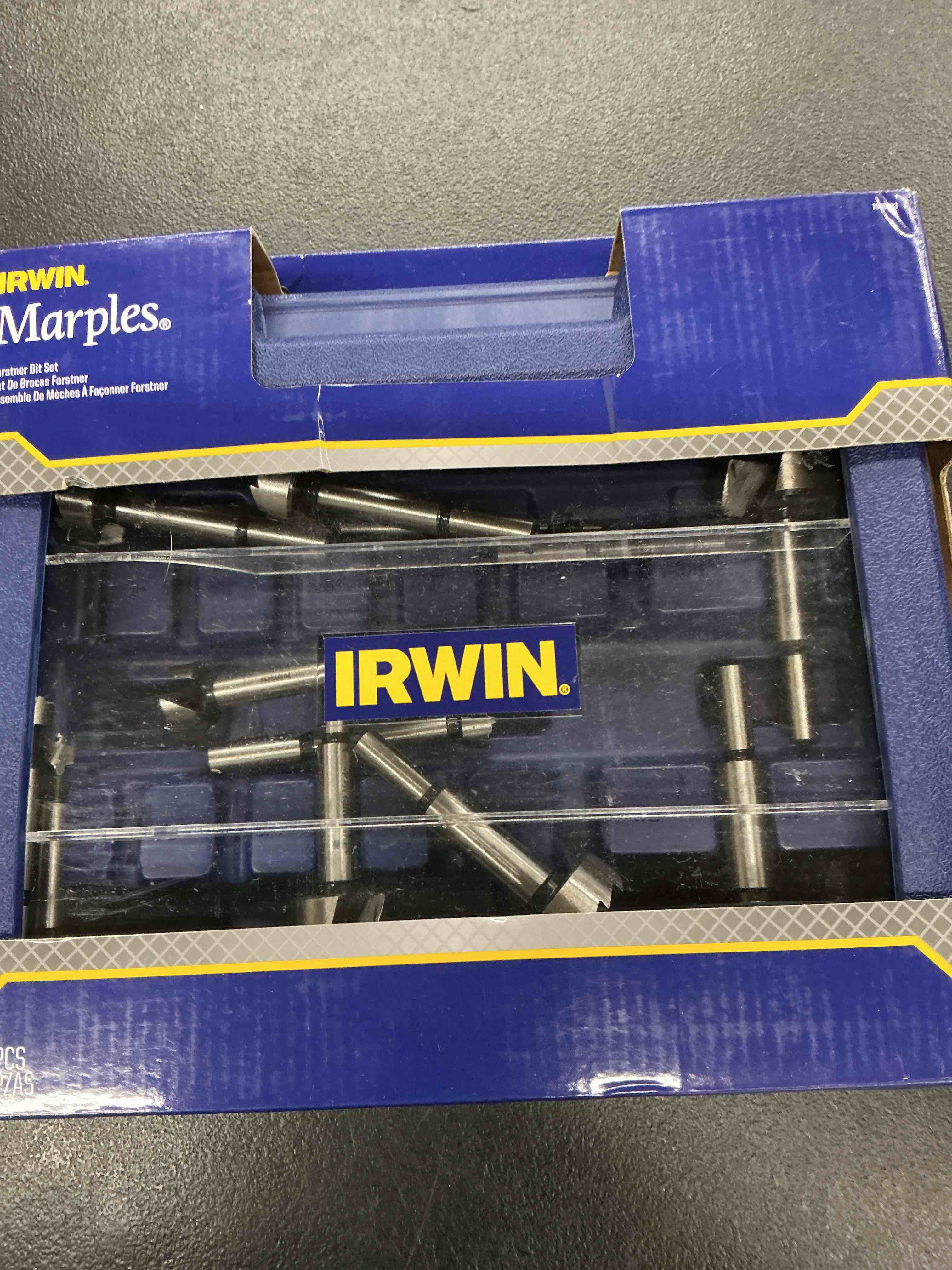 Condition photo showing Good Condition for irwin marples forstner bit set, wood drill bits, made of carbon steel, ideal for fine woodworking, cabinet-making and more, 14 pieces (1966893) one size forester bit set only