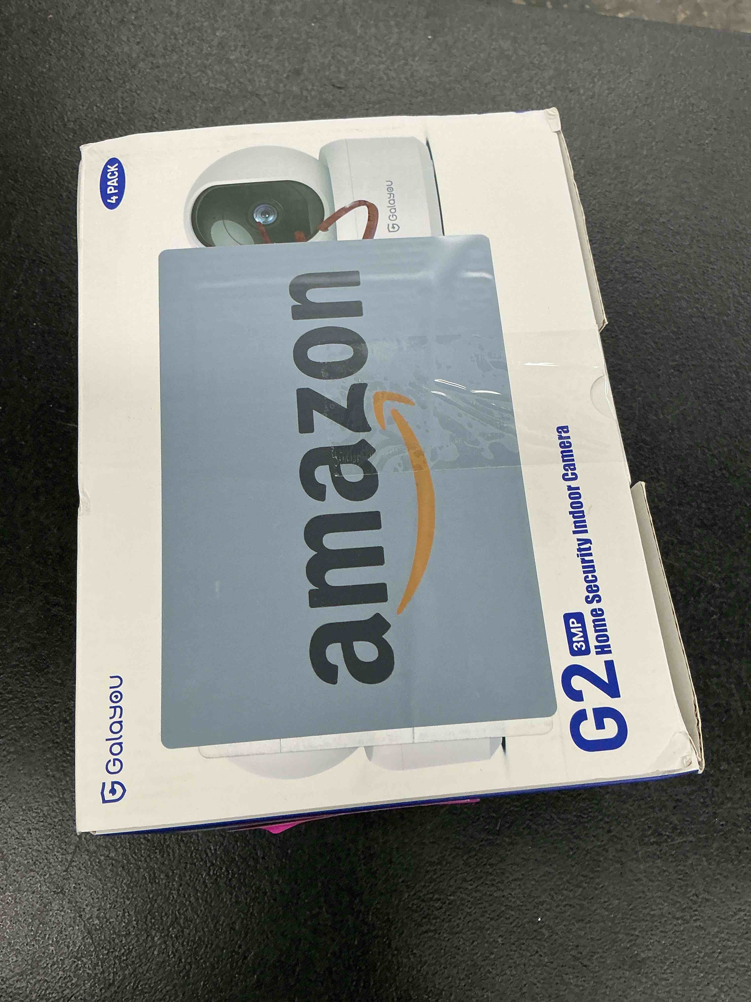 Condition photo showing Good Condition for galayou 2k indoor cameras for home security-baby/pet/dog/cat monitor with phone app, wi-fi camera with 360° ptz, wired plug, two-way talk nanny cam, easy set up, 24/7 tf card&cloud storage, g2 4pack
