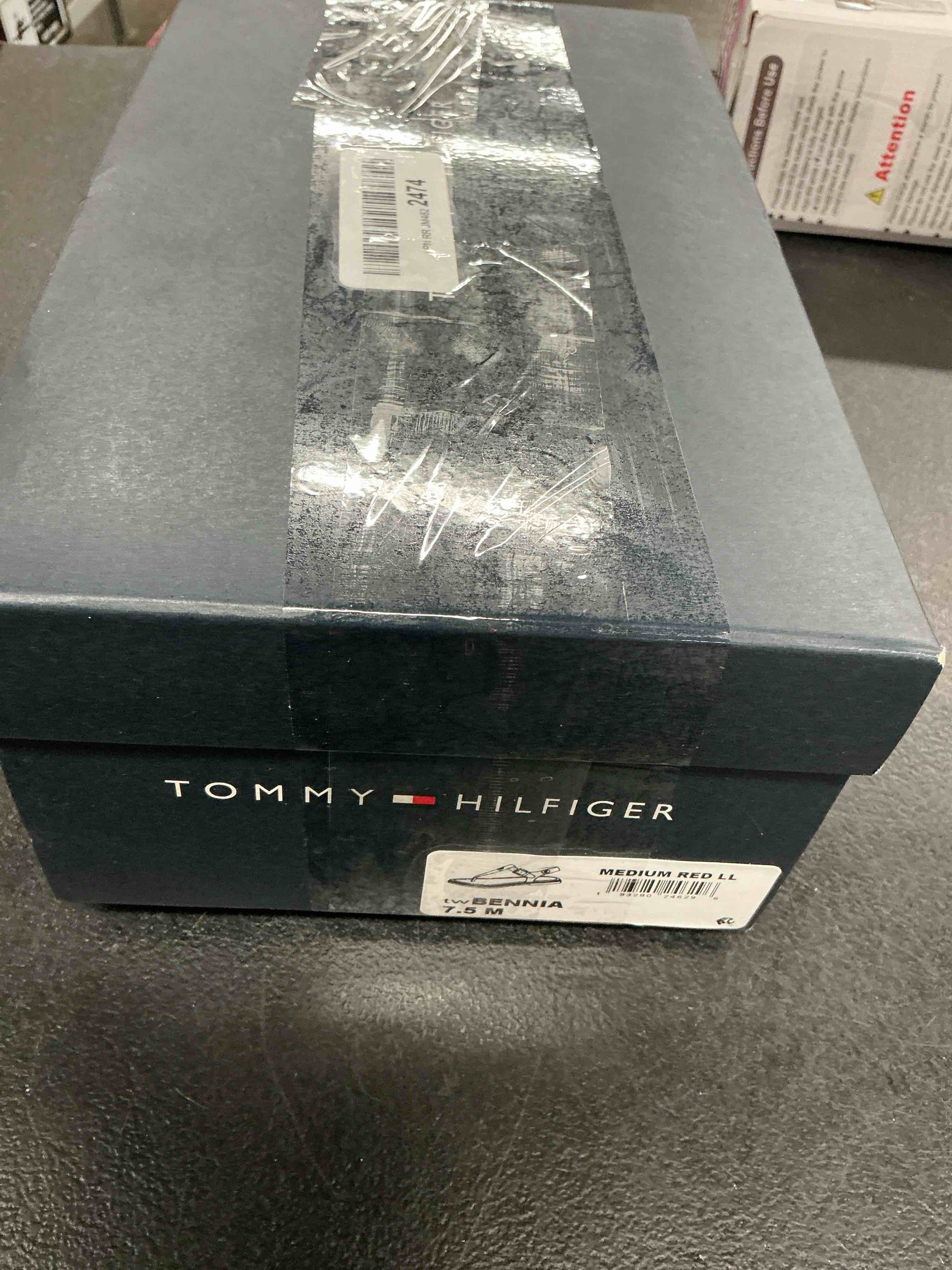 Condition photo showing Good Condition for tommy hilfiger women's bennia sandal 7.5 medium red ll