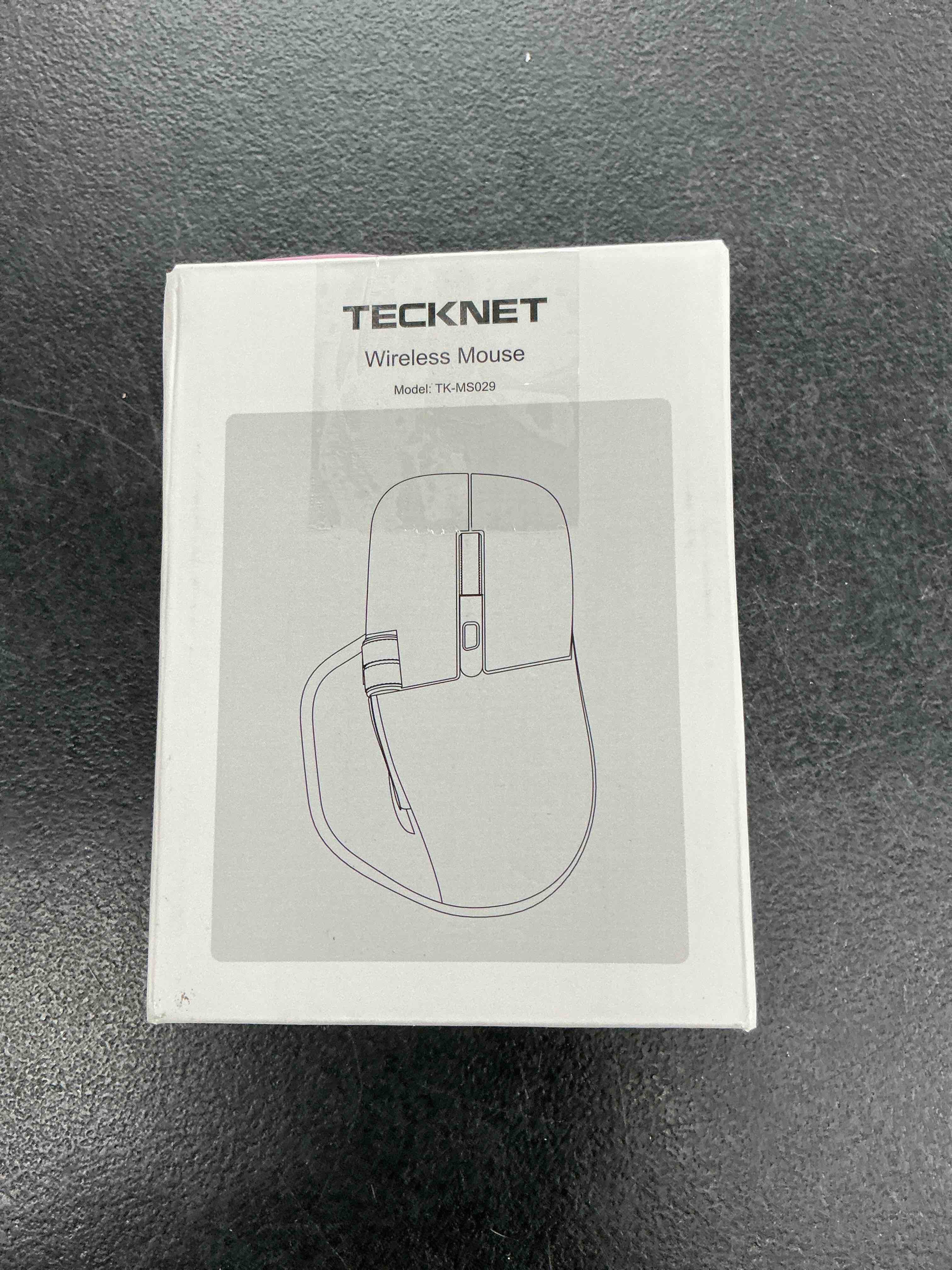 Condition photo showing Good Condition for tecknet wireless mouse, bluetooth mouse (bt5.3/5.0 & 2.4g) rechargeable ergonomic optical mouse with 6 adjustable dpi, side scroll, quiet clicks, usb a receiver, 7 buttons, wide compatibility - black