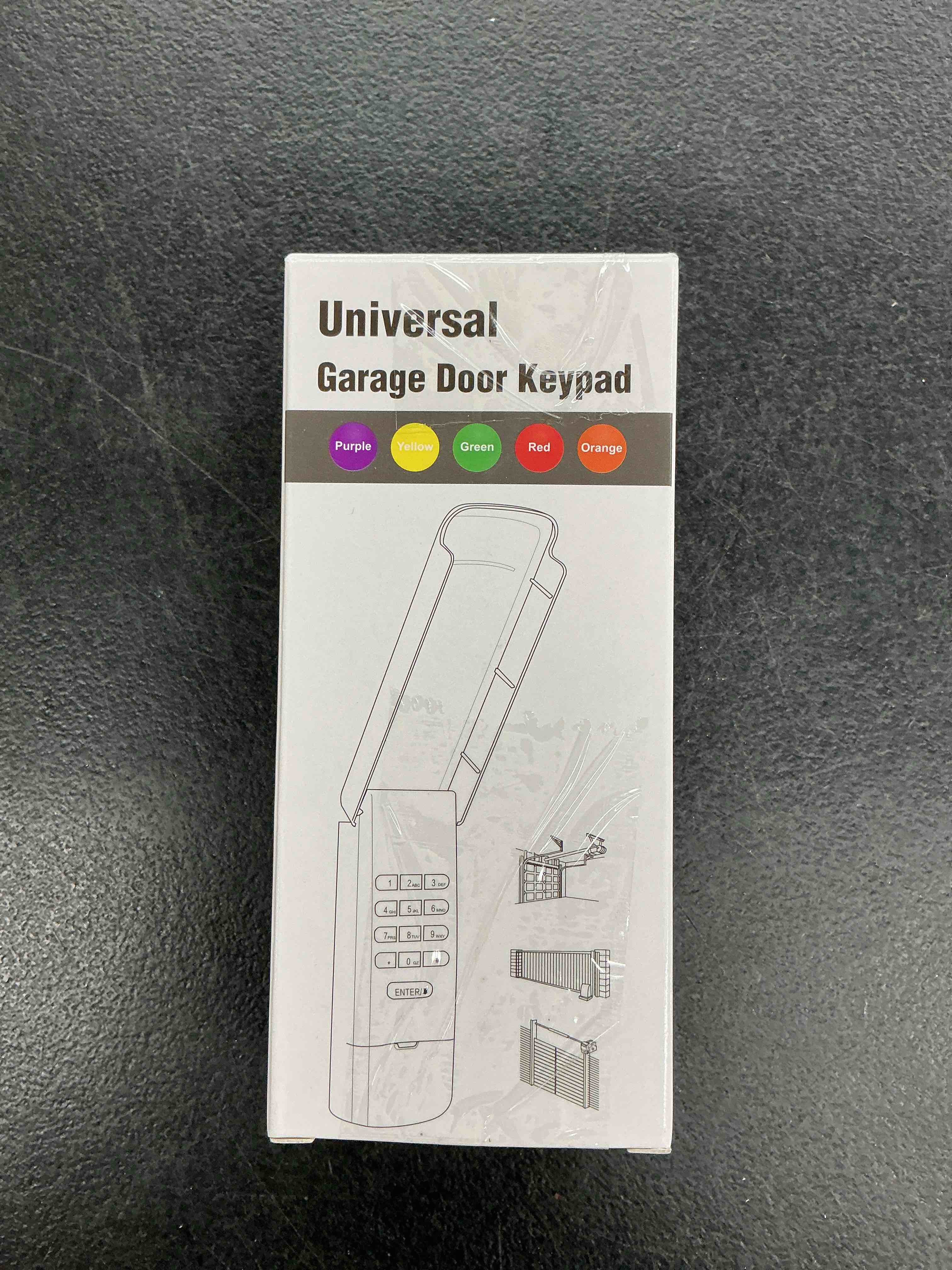Condition photo showing Good Condition for universal garage door opener keypad compatible with liftmaster chamberlain craftsman opener with purple yellow red orange green learn button wireless keypad replacement (gray)