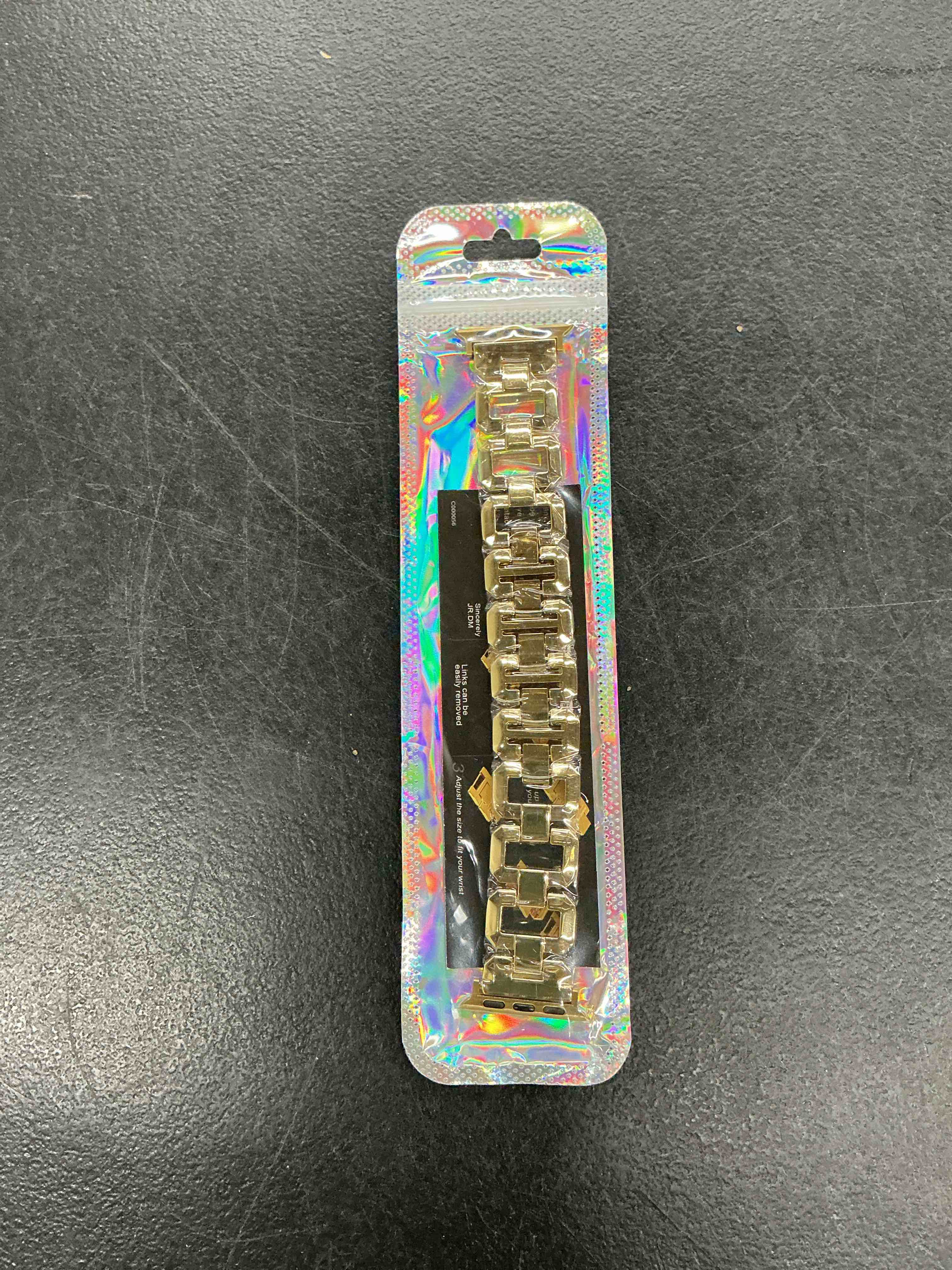 Condition photo showing New/Like New for jr.dm gold watch band for women compatible with apple watch 38mm 40mm 41mm 42mm 44mm 45mm 46mm 49mm dainty dressy bracelet designer metal chain strap for iwatch series 11/10/9/8/7/6/5/4/se/3/2/1 ultra a2 gold 38mm/40mm/41mm/42mm(s10/11)