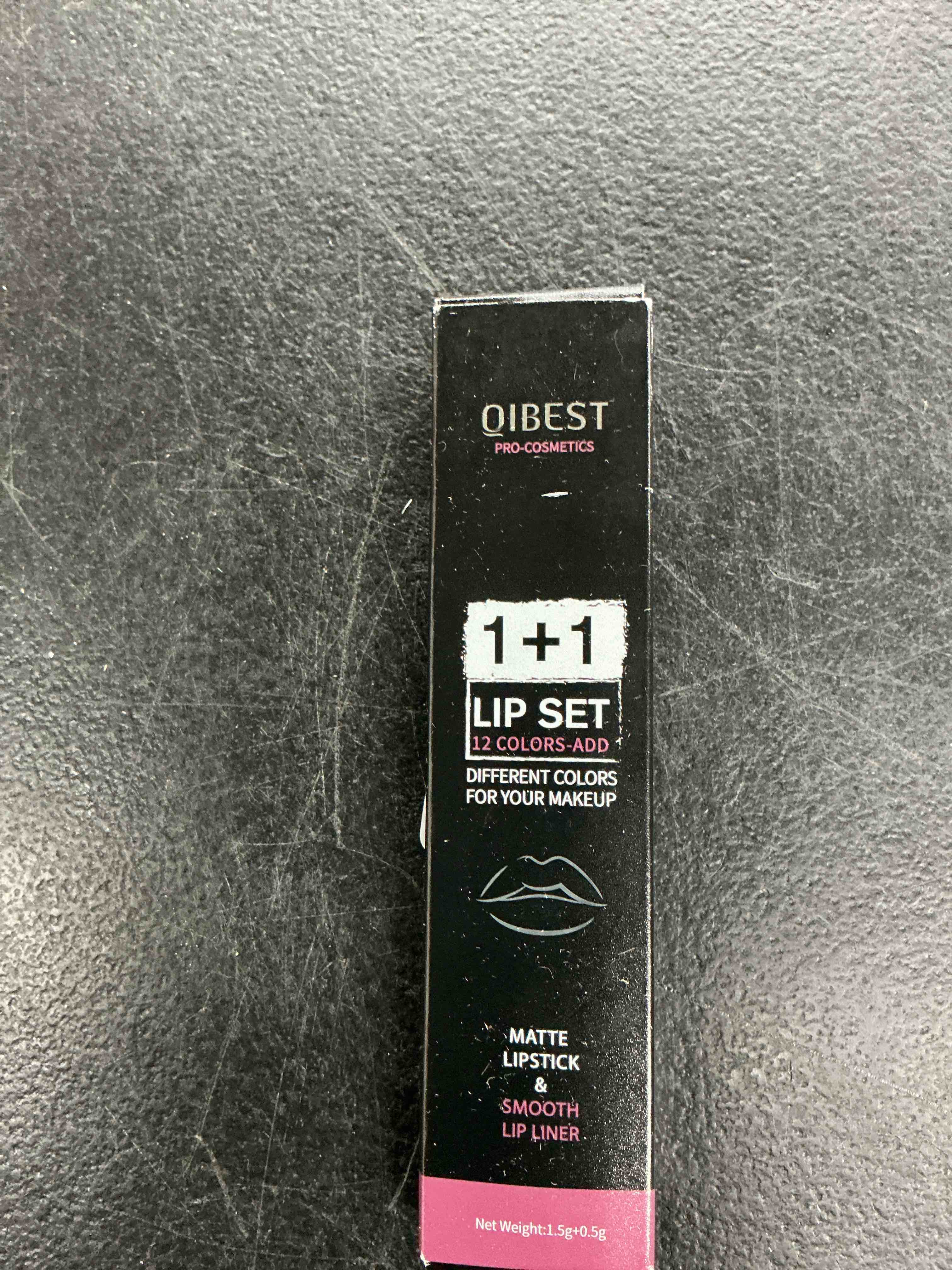 Condition photo showing Good Condition for qibest nude rose pink matte lipstick with lip liner makeup set for women, cream lip stick and lipliner pencil 24 hours original waterproof labials, velvety & non-drying formula