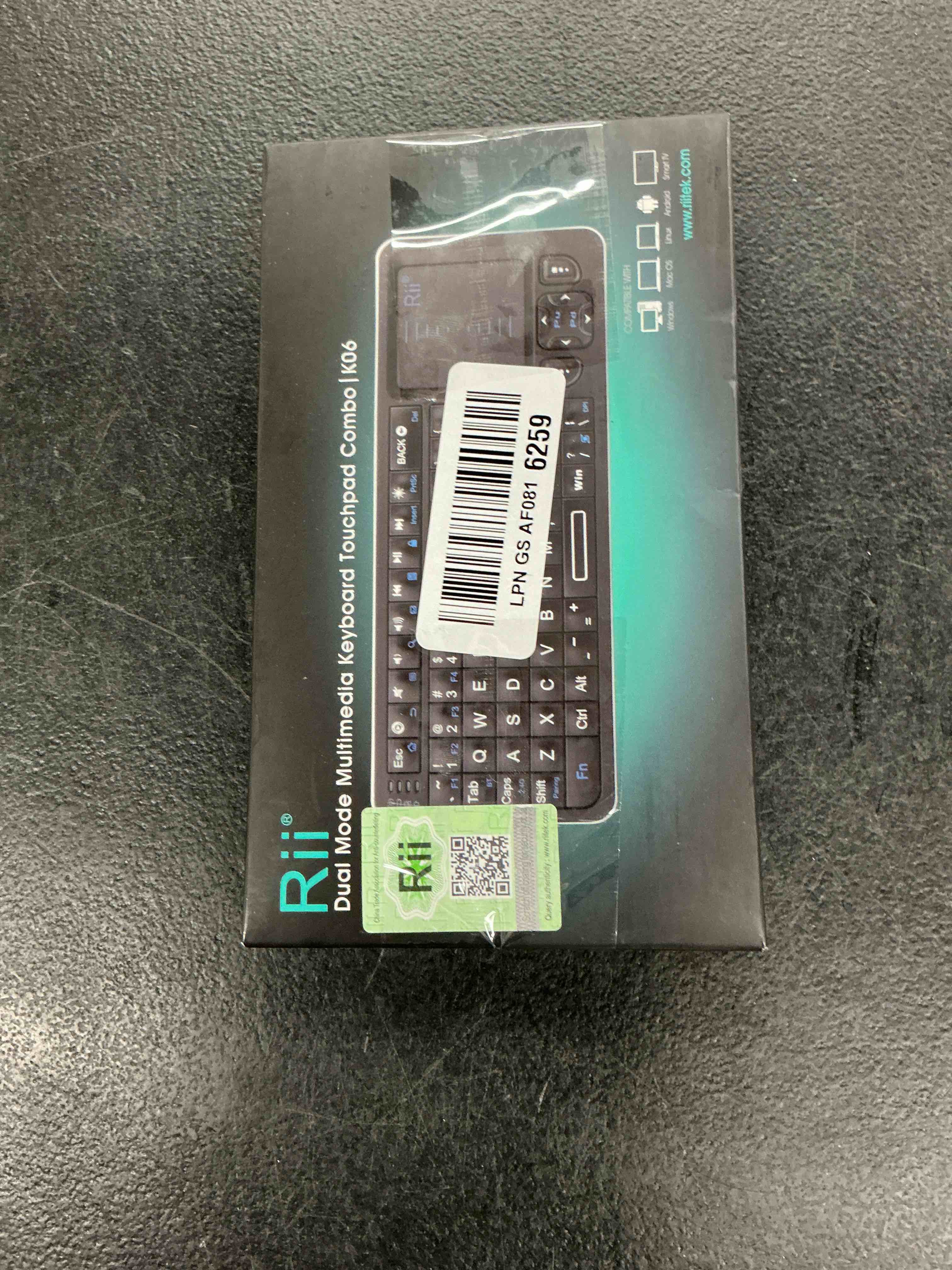 Condition photo showing Good Condition for rii k06 mini bluetooth keyboard,backlit 2.4ghz wireless keyboard with ir learning, portable with touchpad,compatible with amazon fire stick/vr glasses/htpc/iptv (2.4g and bluetooth)