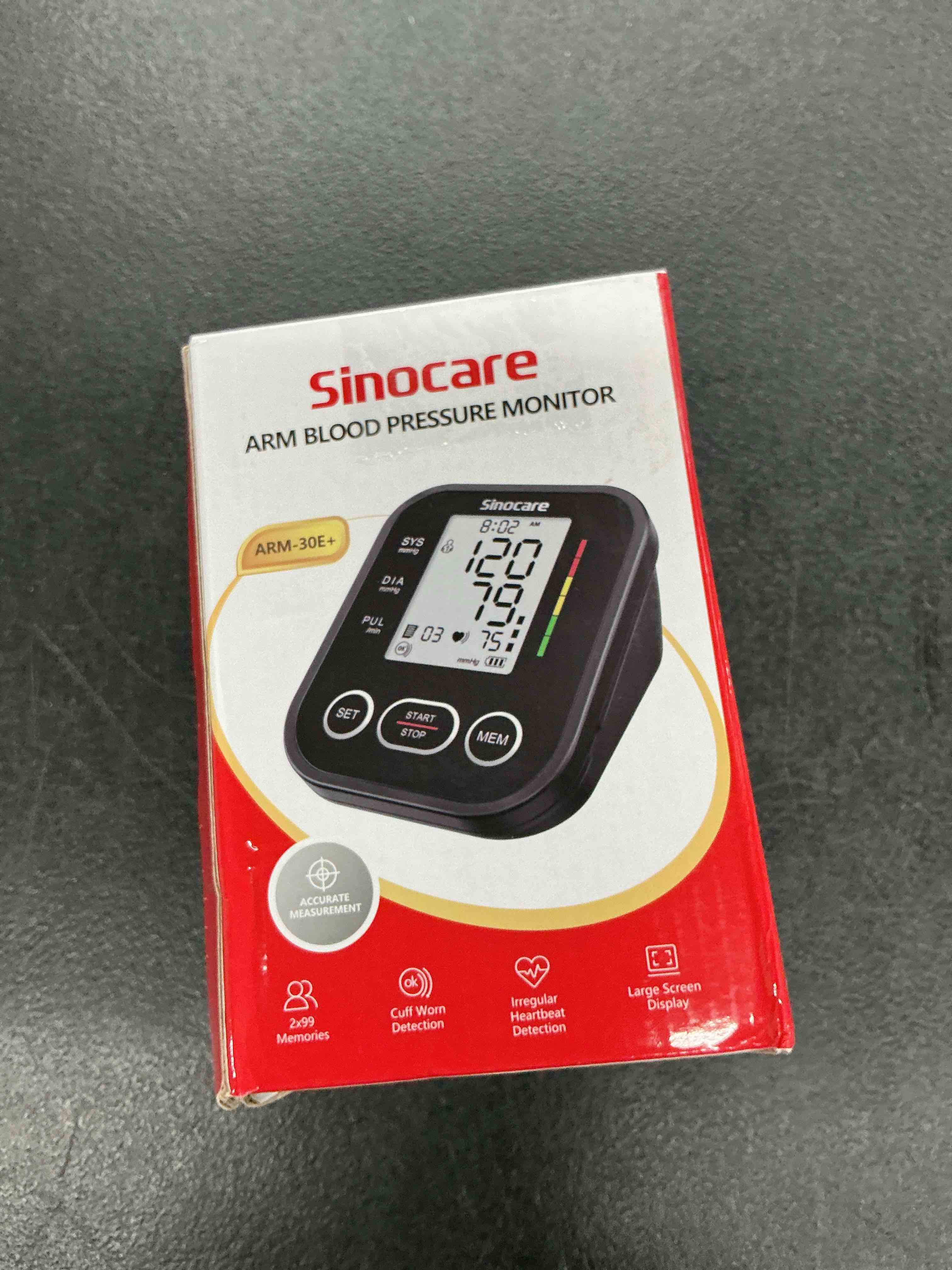 Condition photo showing Good Condition for sinocare blood pressure monitor, upper arm blood pressure monitors for home use, adjustable arm cuff 8.6"-16.5", one-button operation, dual user, accurate & practical (black)