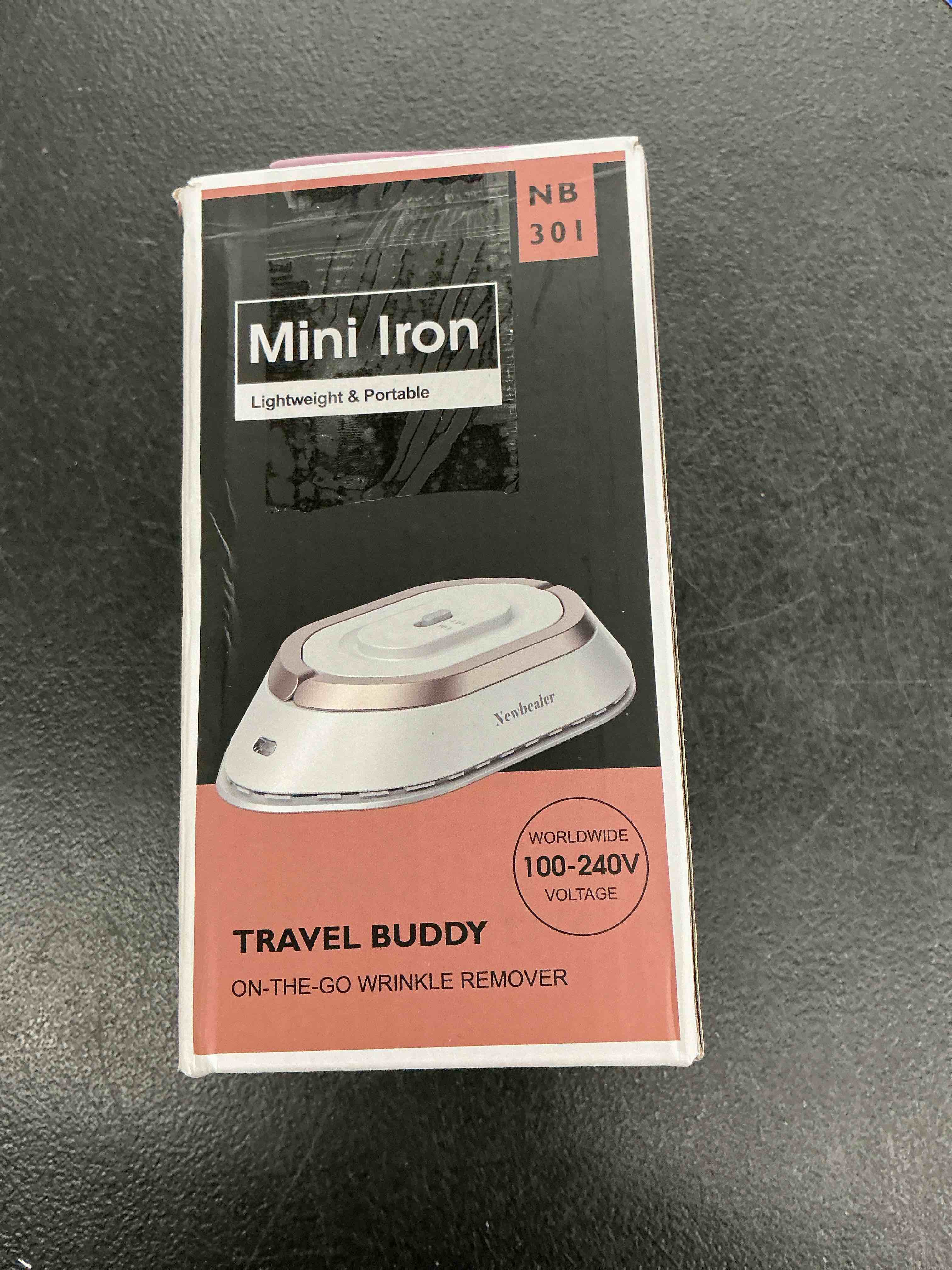 Condition photo showing Good Condition for newbealer travel iron with global voltage, 100-240v mini dry iron for clothes (no steam), max 300w, 60s heat up, 302? non-stick ceramic soleplate, 0.8lbs ultra-lightweight (gold) white